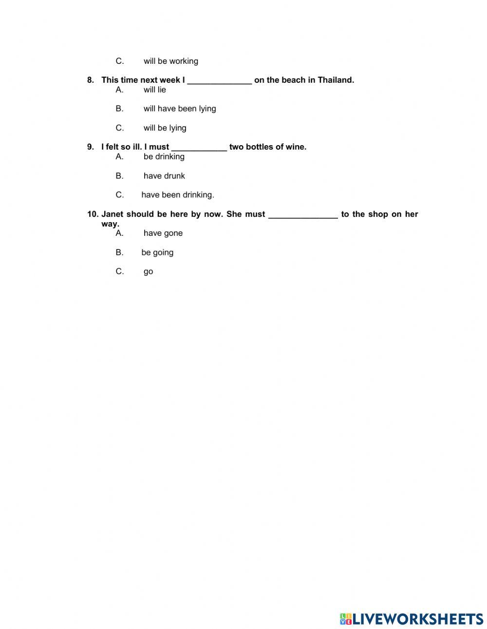 perfect and continuous aspects