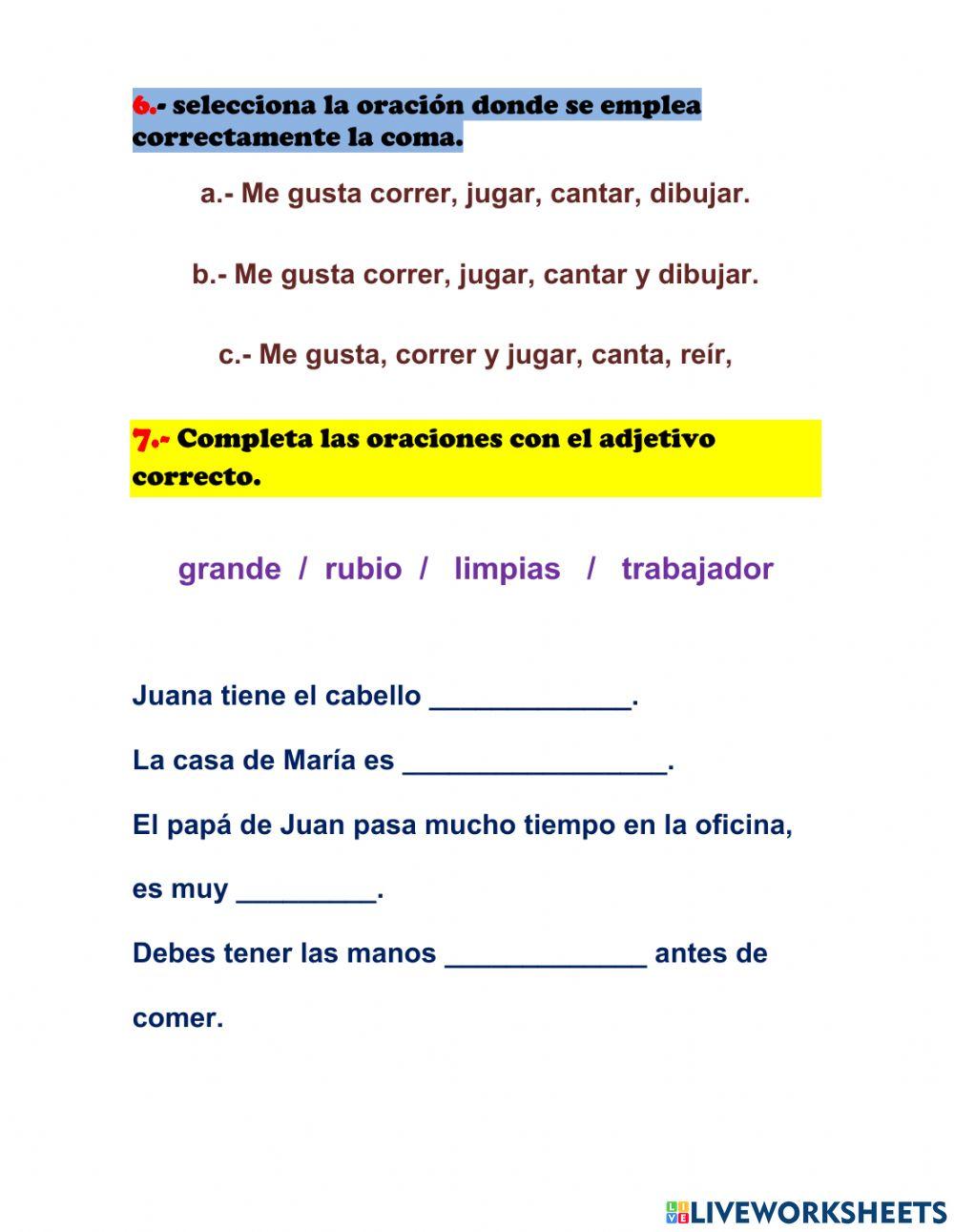 Evaluación de lengua y literatura