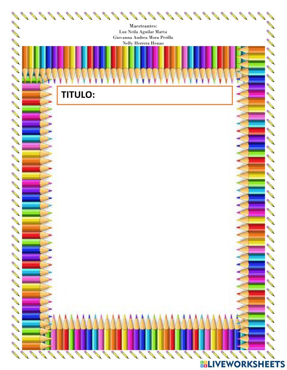 Ficha interactiva creando textos narrativos