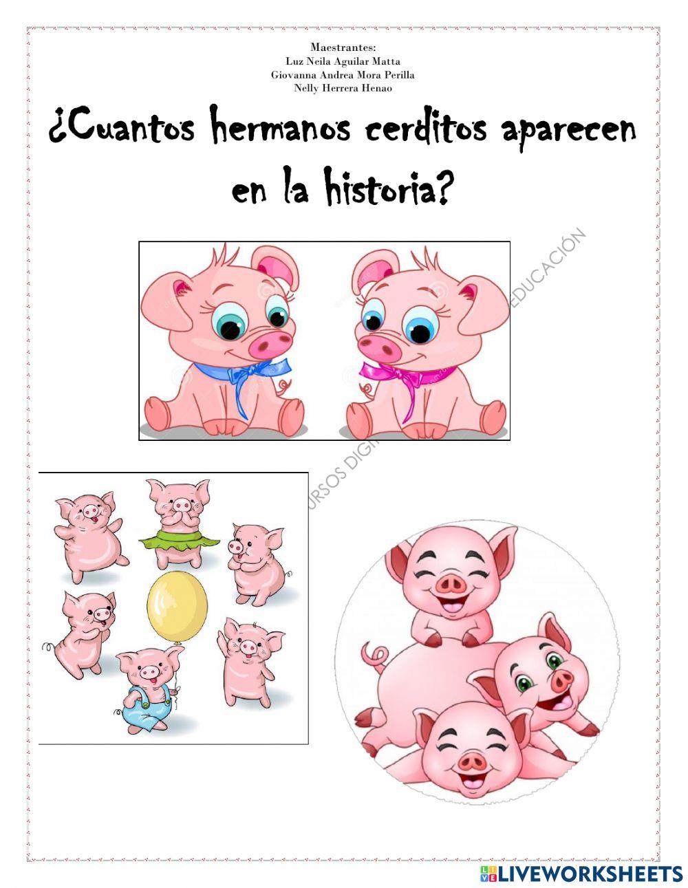 Ficha interactiva los tres cerditos