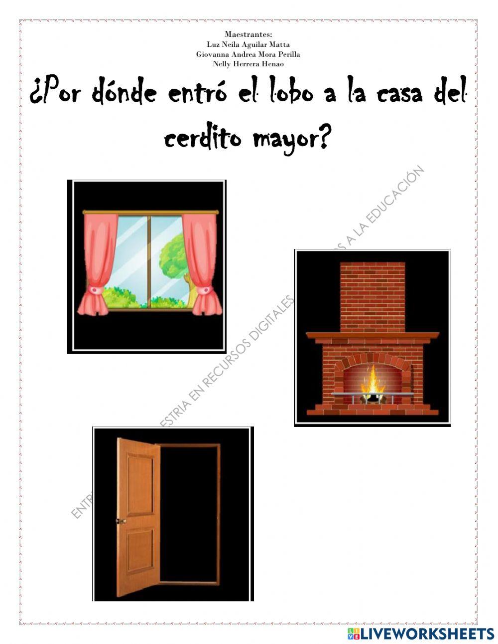 Ficha interactiva los tres cerditos