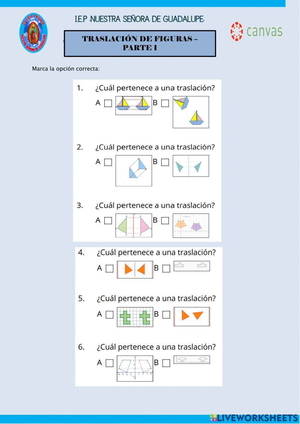 Traslación de Figuras - Parte I