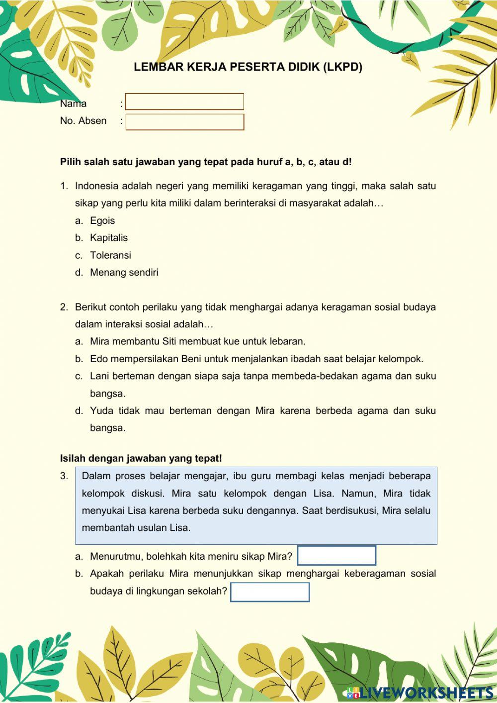 Kelas 5, Tema 3, Subtema 1, Pembelajaran 4