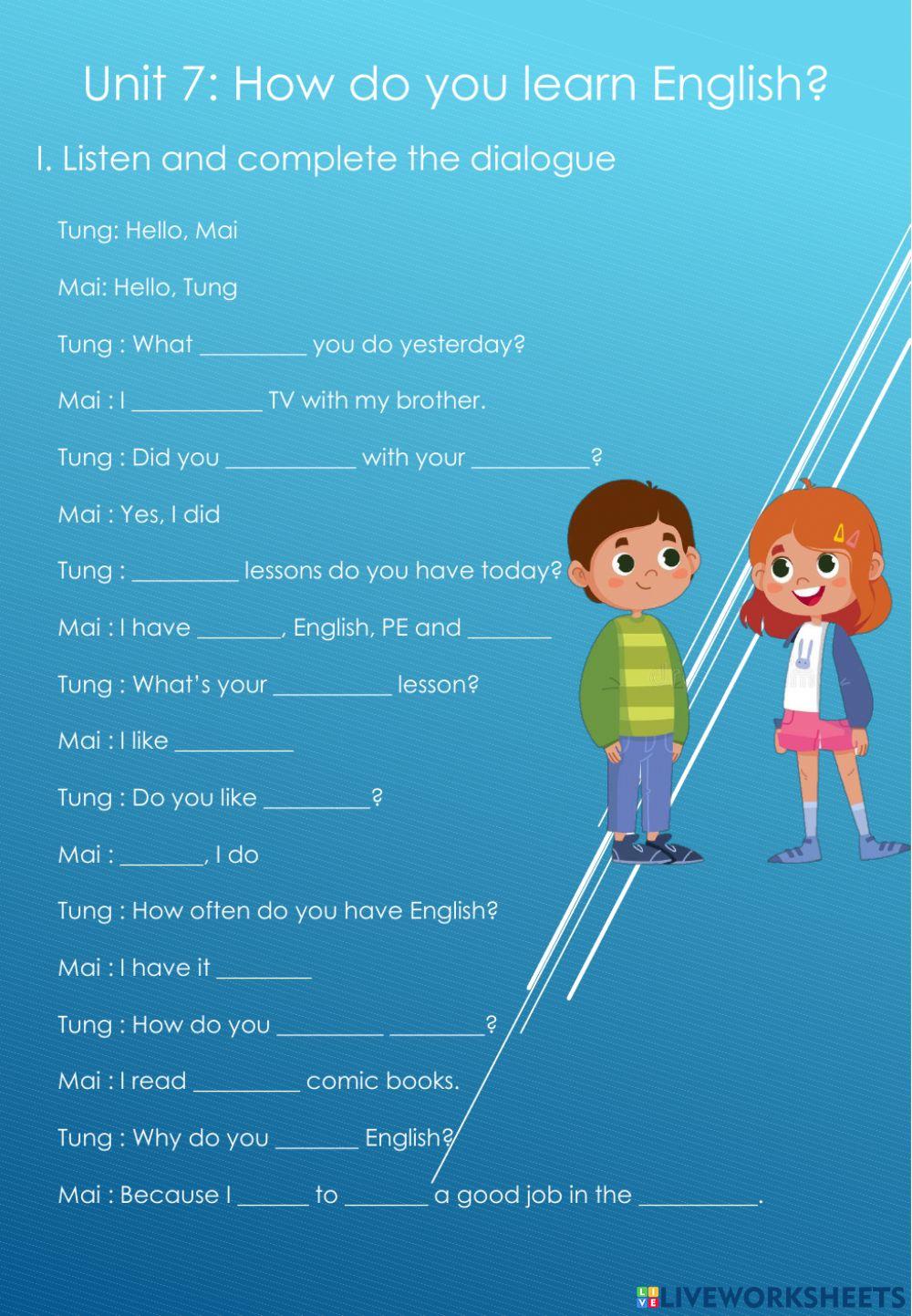 Unit 7 How do you learn English -listening
