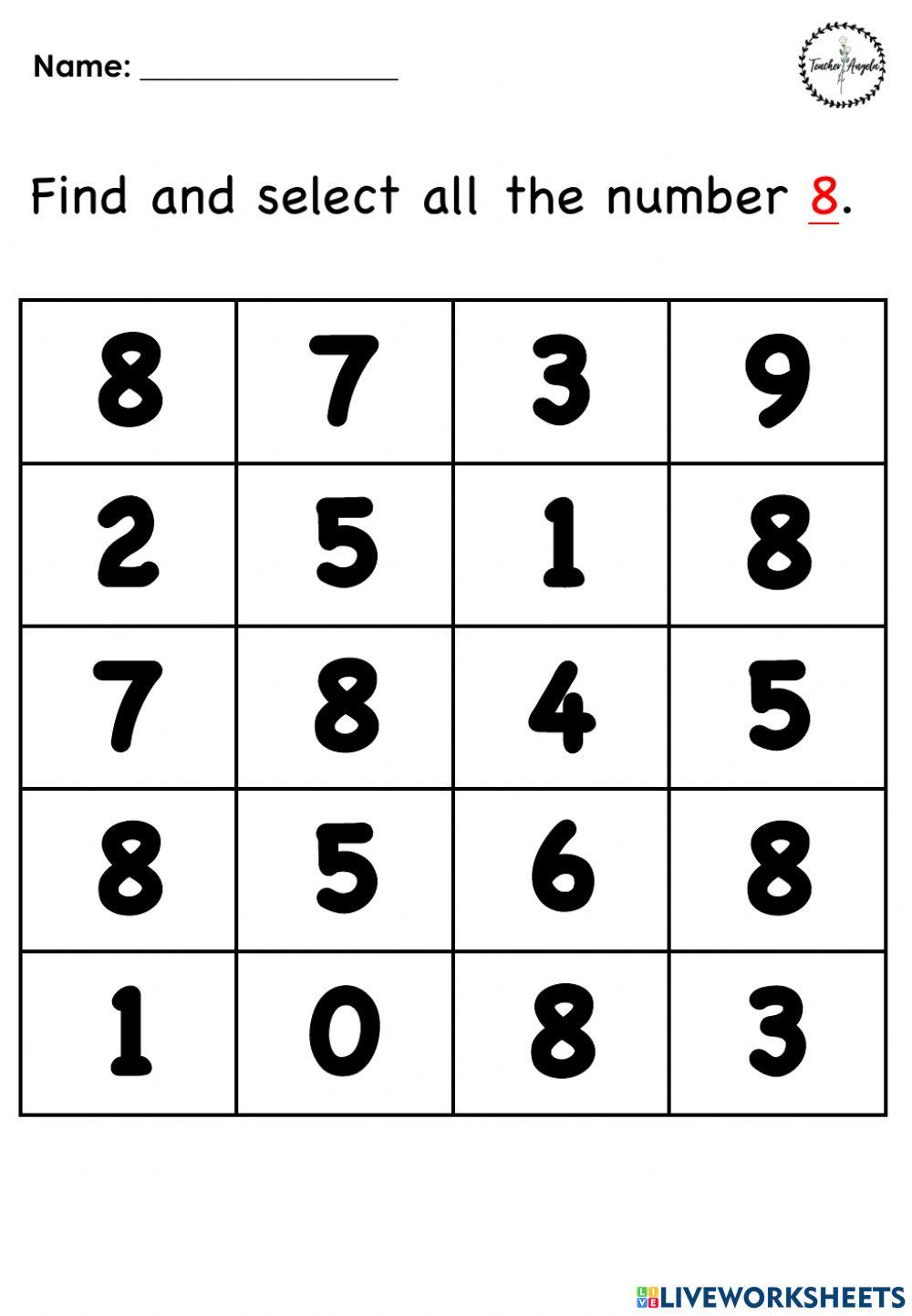 Find the number 8