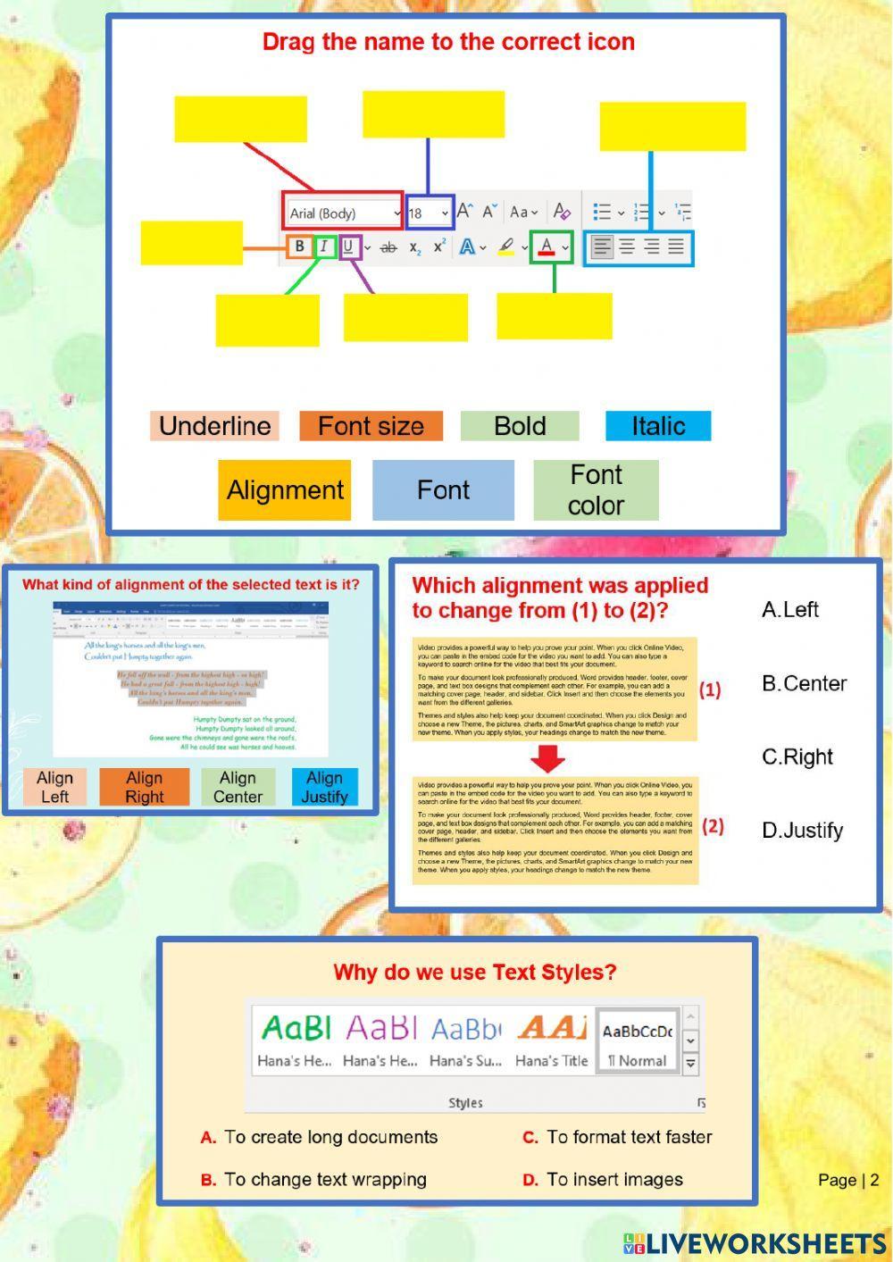 MS Word - Text Wrapping