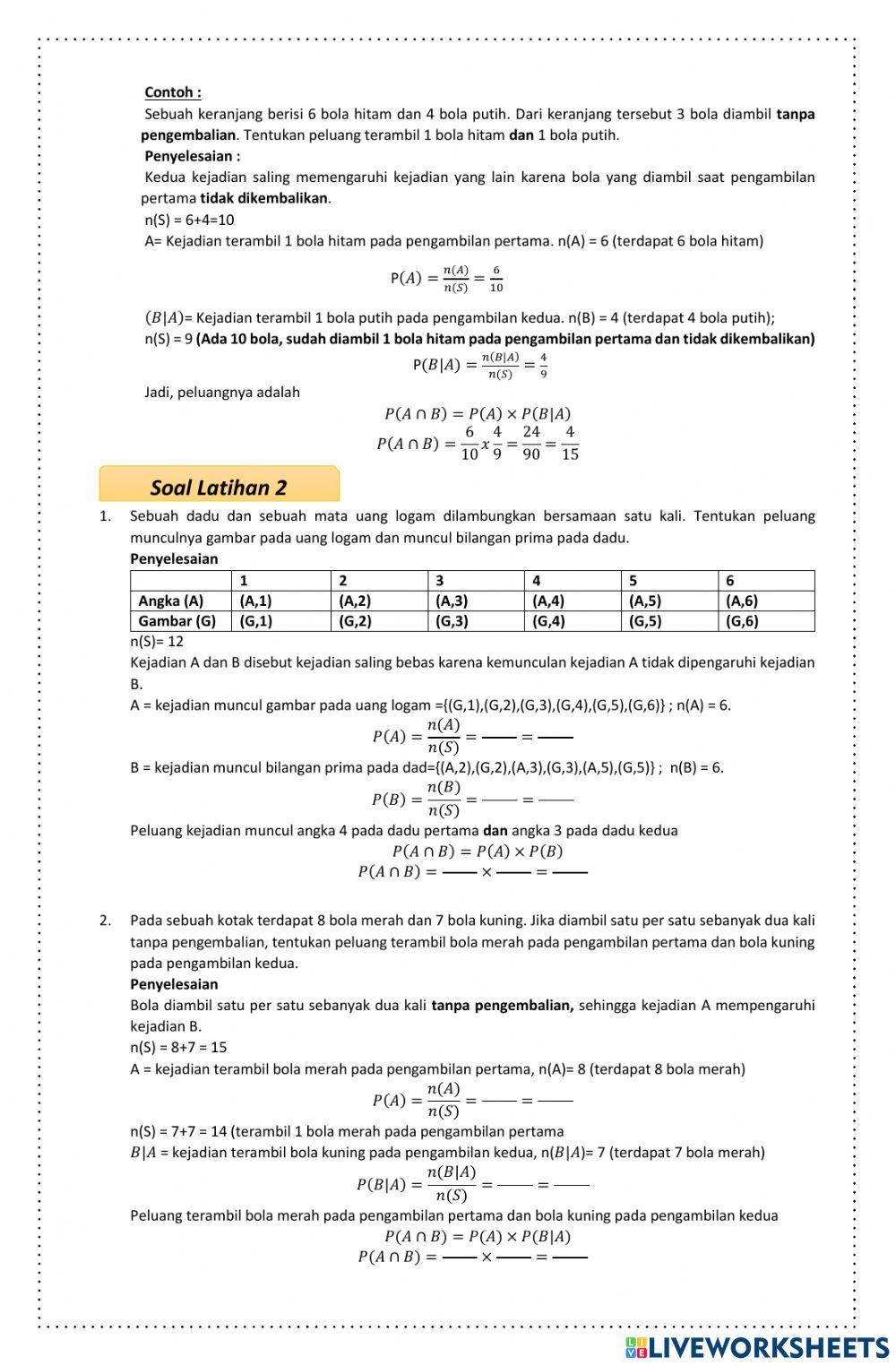 Peluang Kejadian Majemuk