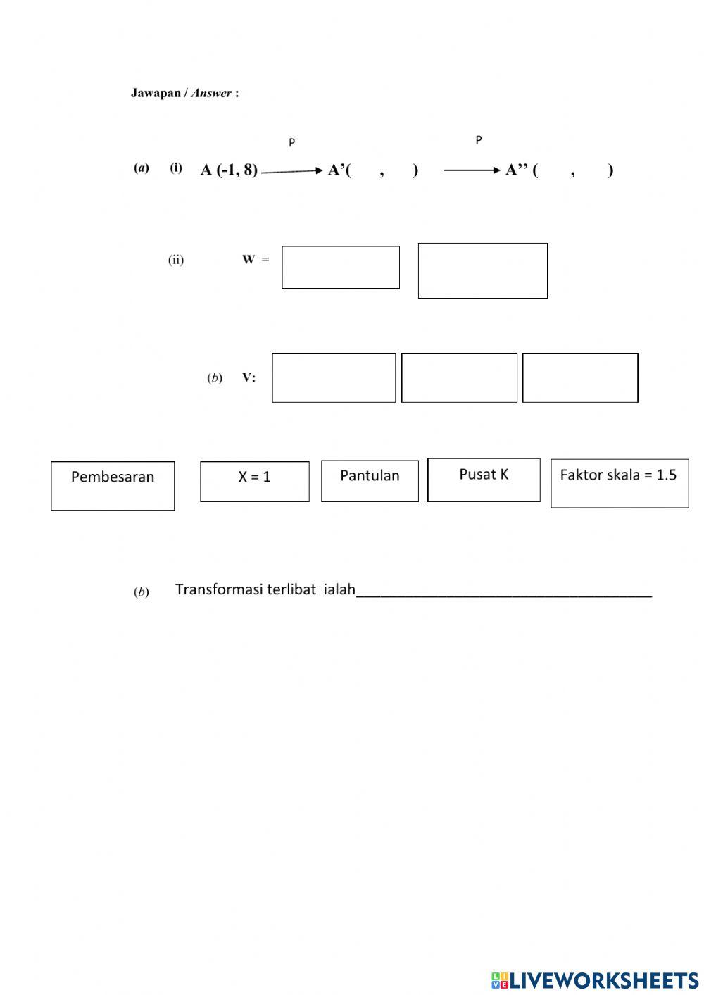 Pentaksiran percubaan no.14 hingga 15