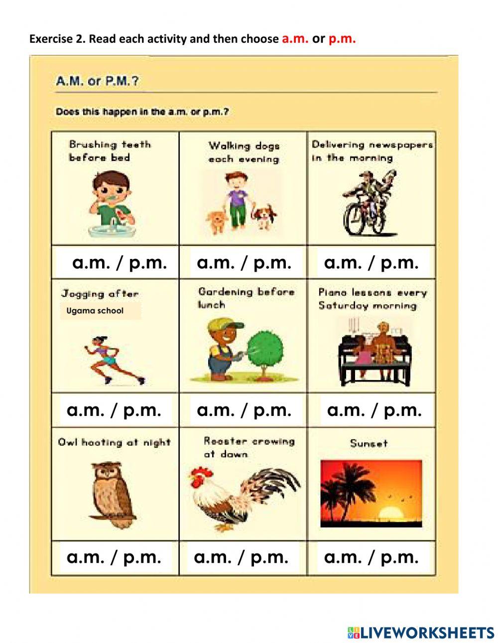 Exercise 1 3 Telling Time A m Or P m Online Exercise For Live exercise-1-3-telling-time-a-m-or-p-m-online-exercise-for-live