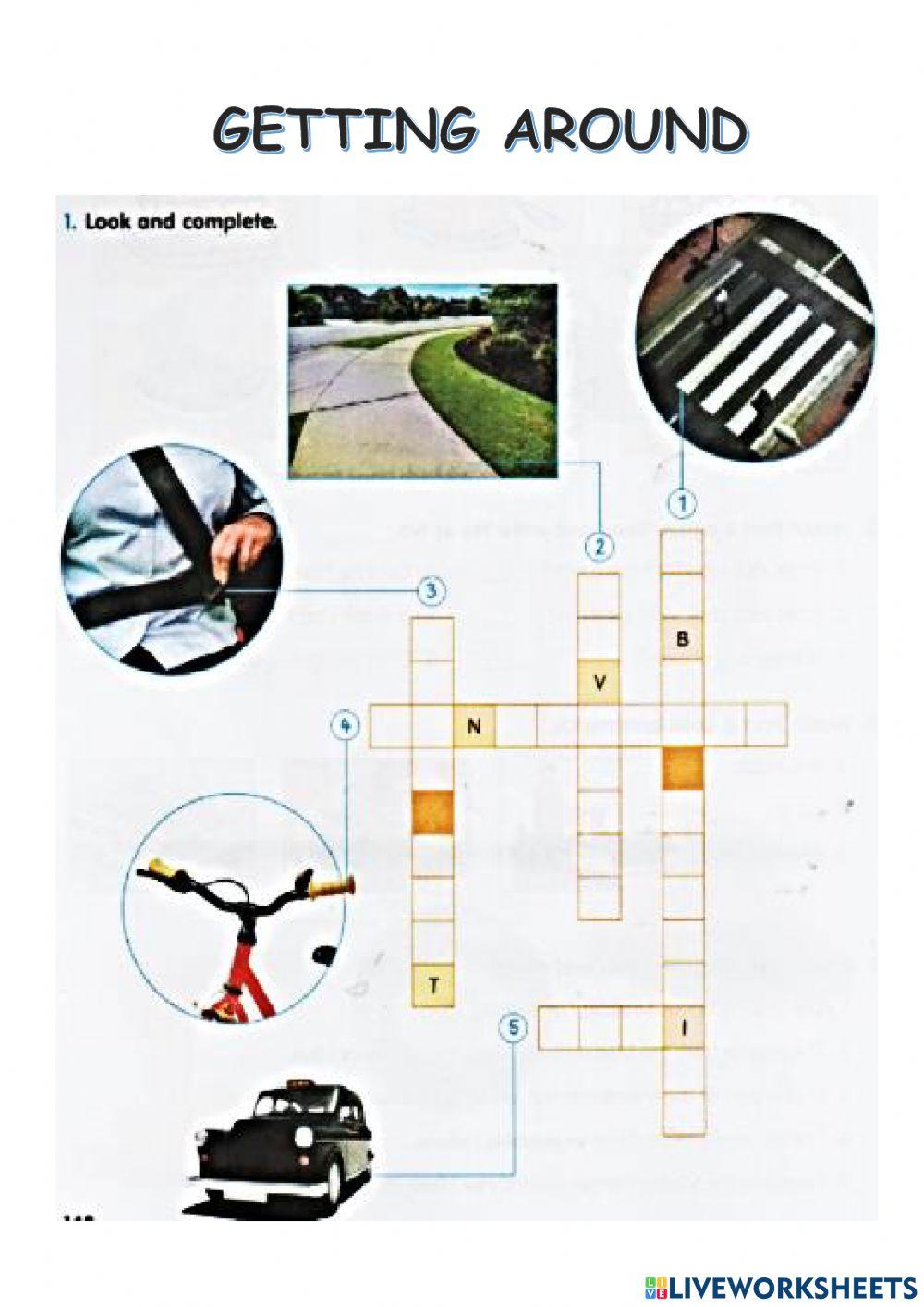 Video worksheet getting around worksheet Live Worksheets