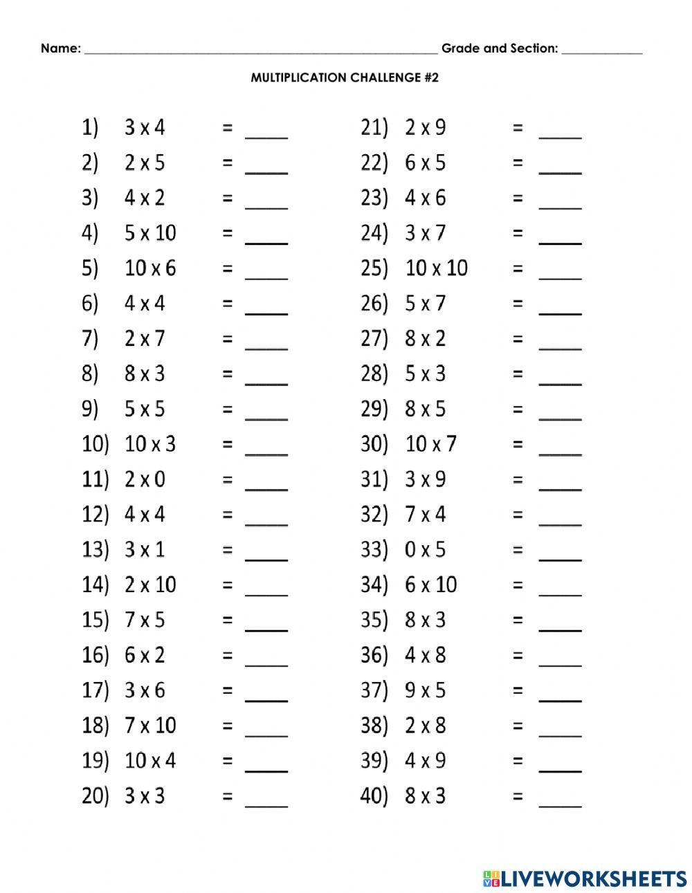 1411299 Multiplication Challenge 2 elizabethregala