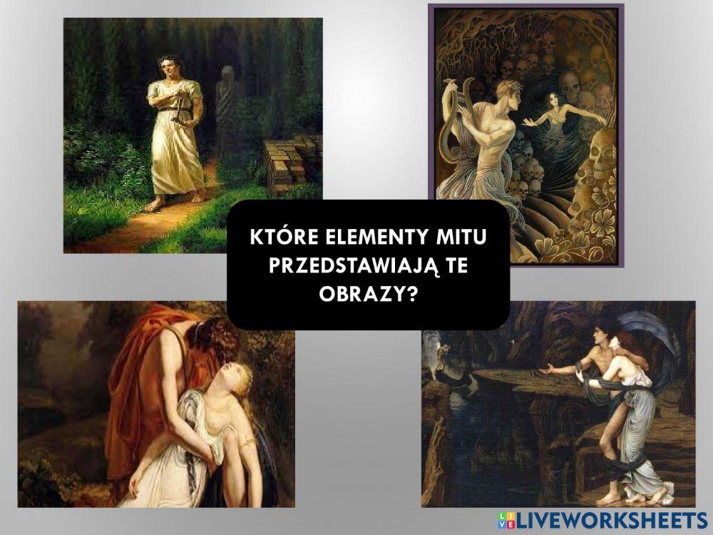 Mit O Orfeuszu I Eurydyce W Kilku Zdaniach Mit o Orfeuszu i Eurydyce worksheet | Live Worksheets