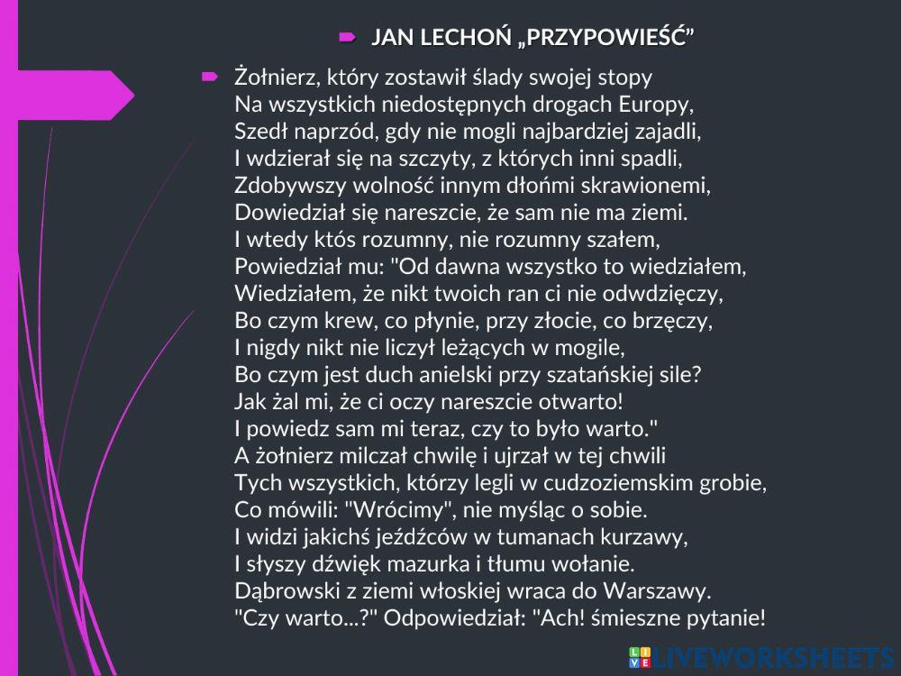 Jan Lechoń -Przypowieść-