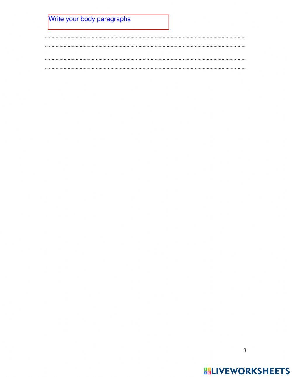 Writing argumentative practice