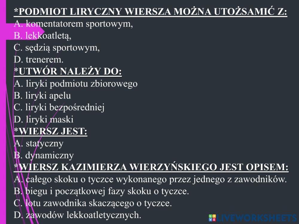 Kazimierz Wierzyński -Skok o tyczce-