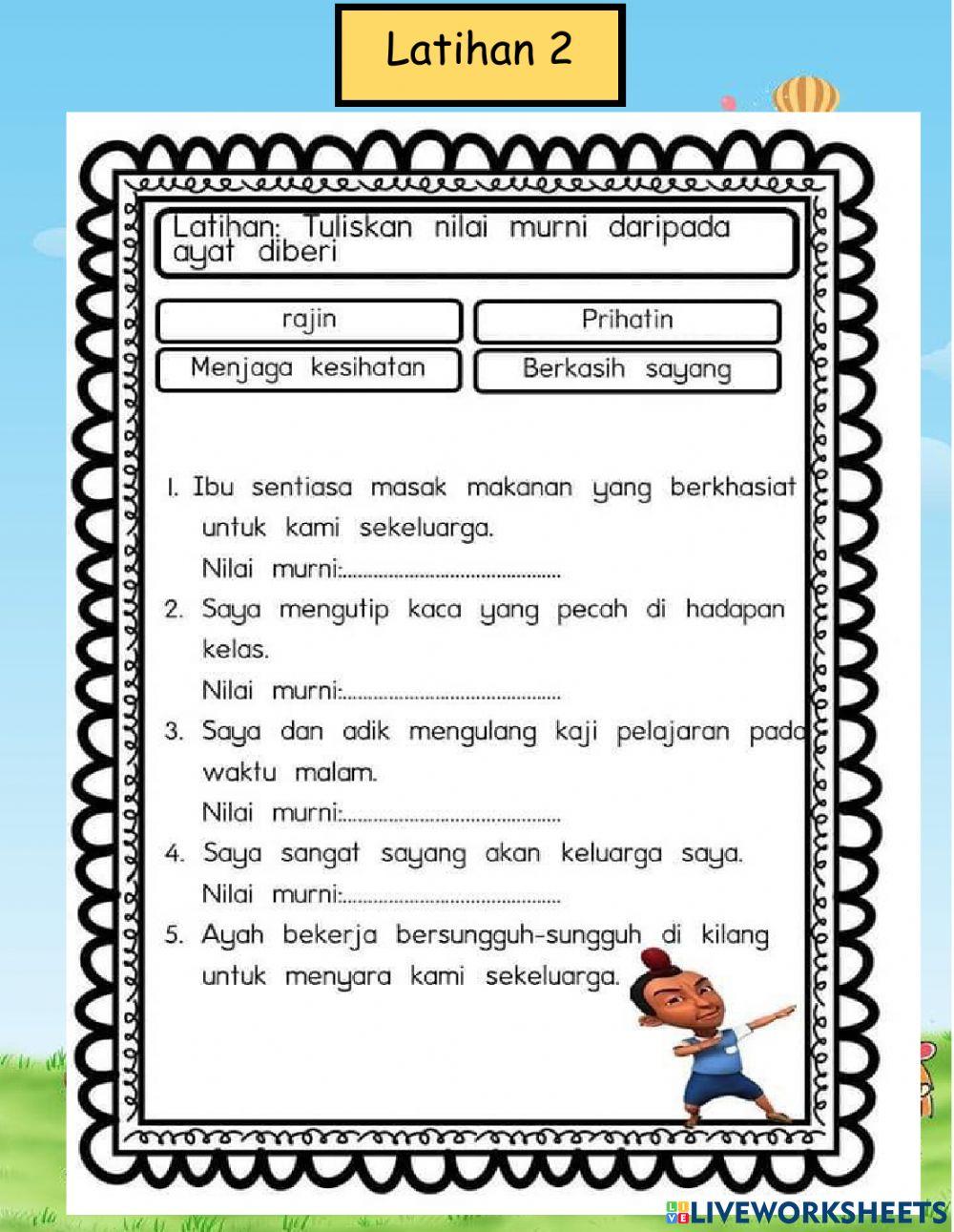 Bahasa Melayu 3 Jujur