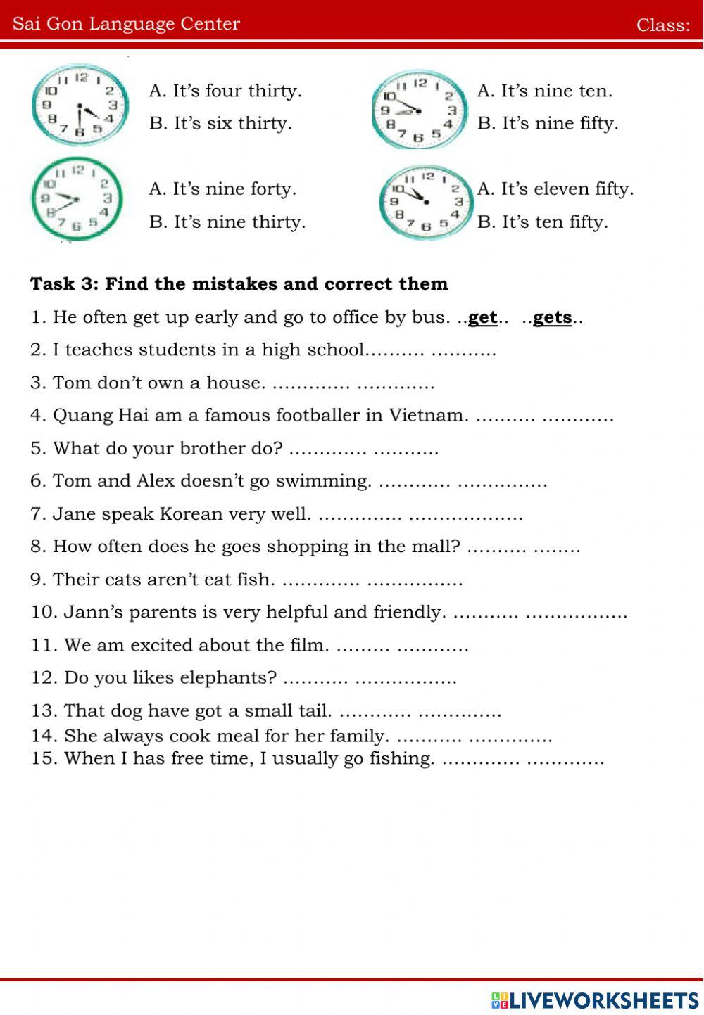 Present simple tense