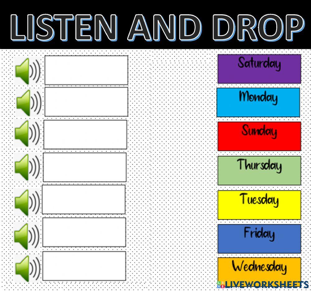 Days of week Days of week