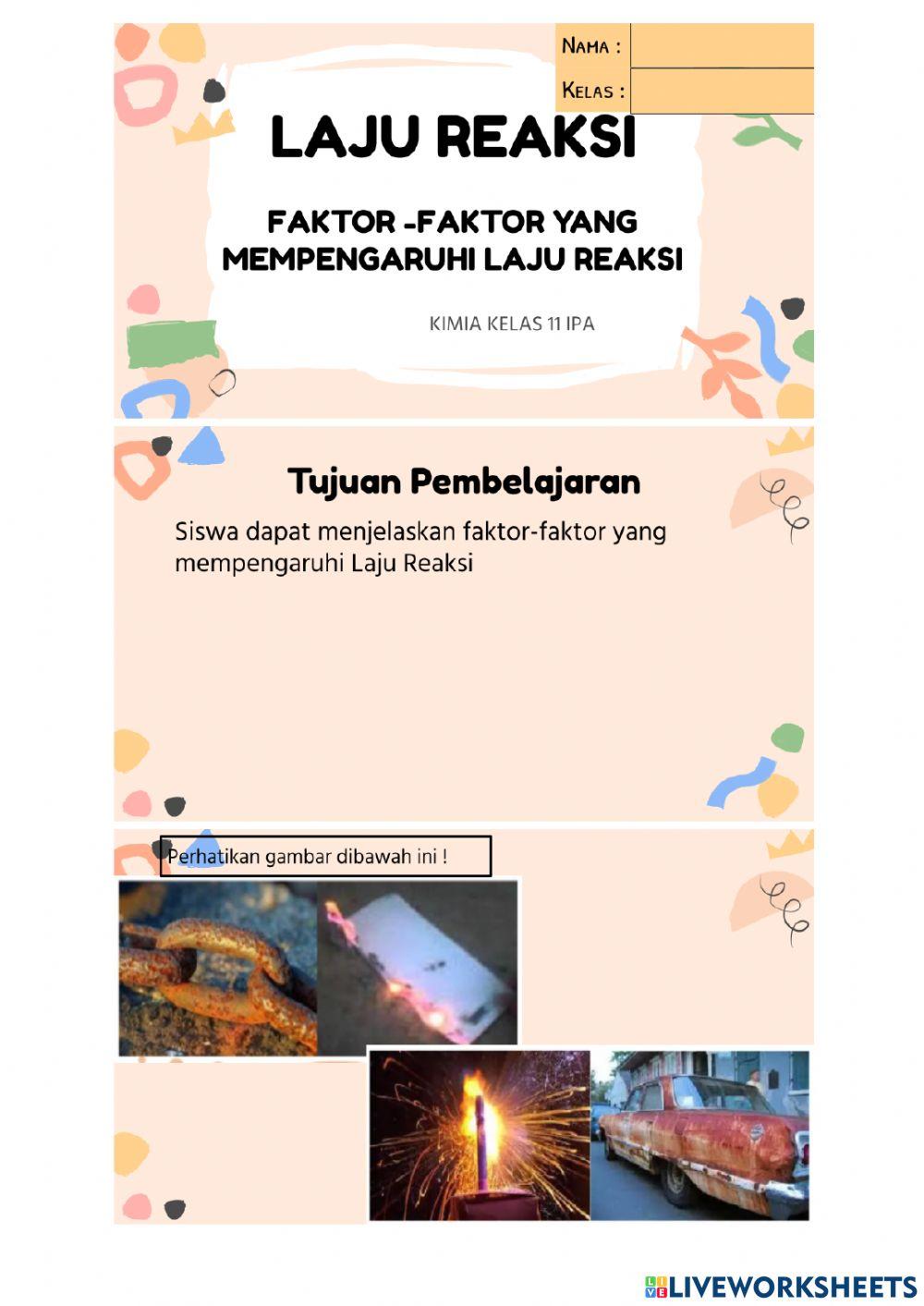 Faktor Laju Reaksi