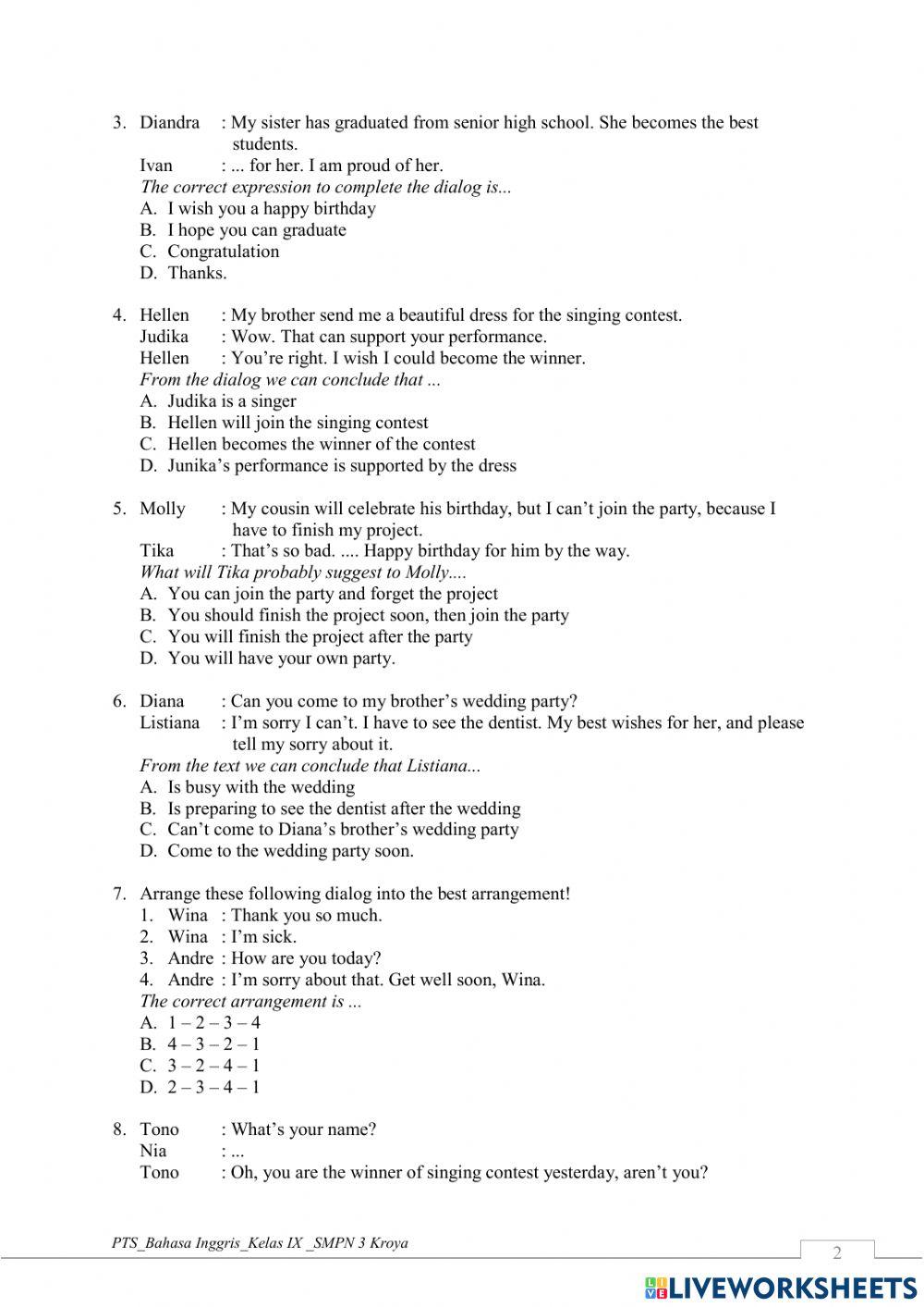 PTS Ganjil Kelas IX 2021-2021