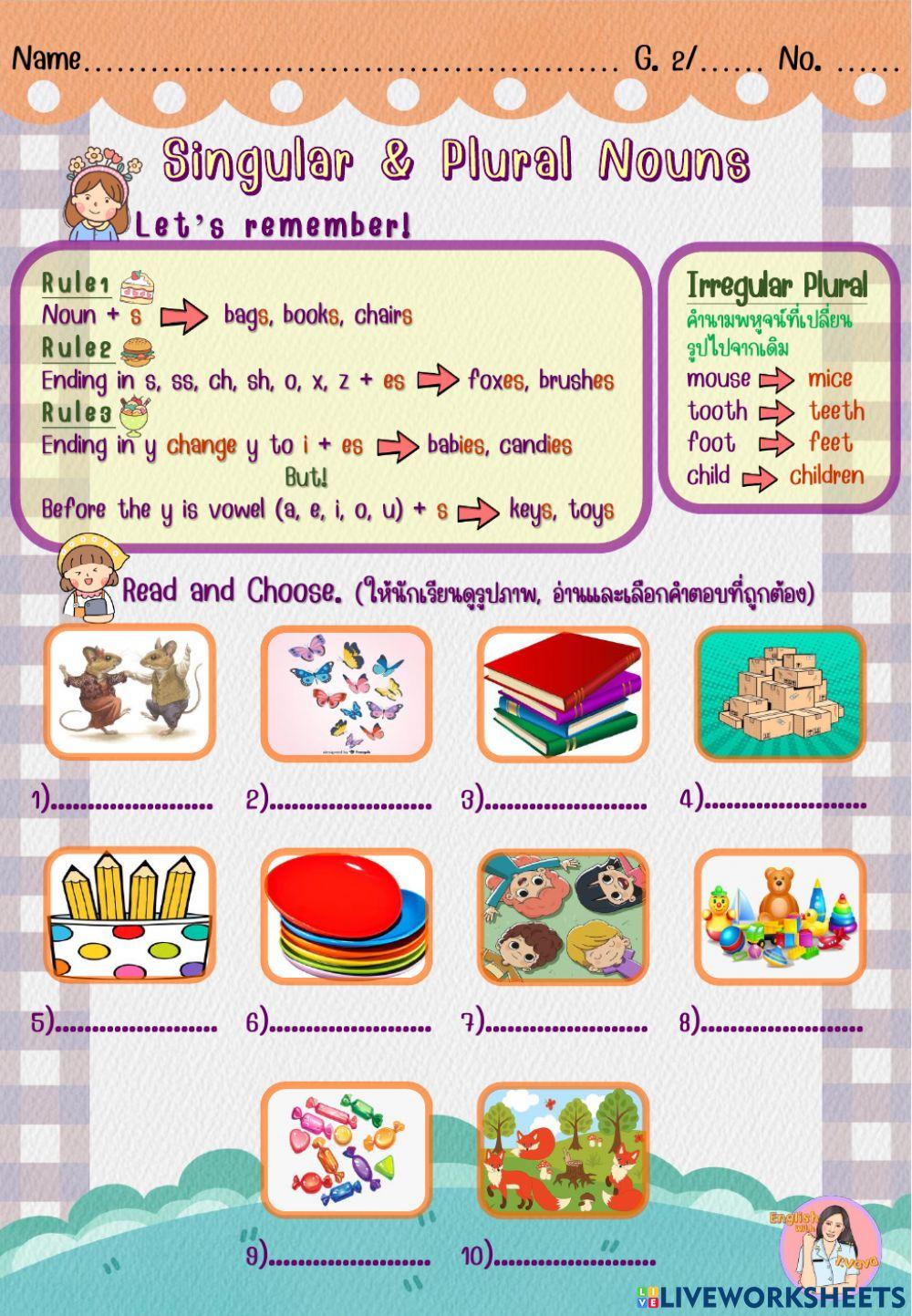 Singular&Plural Nouns