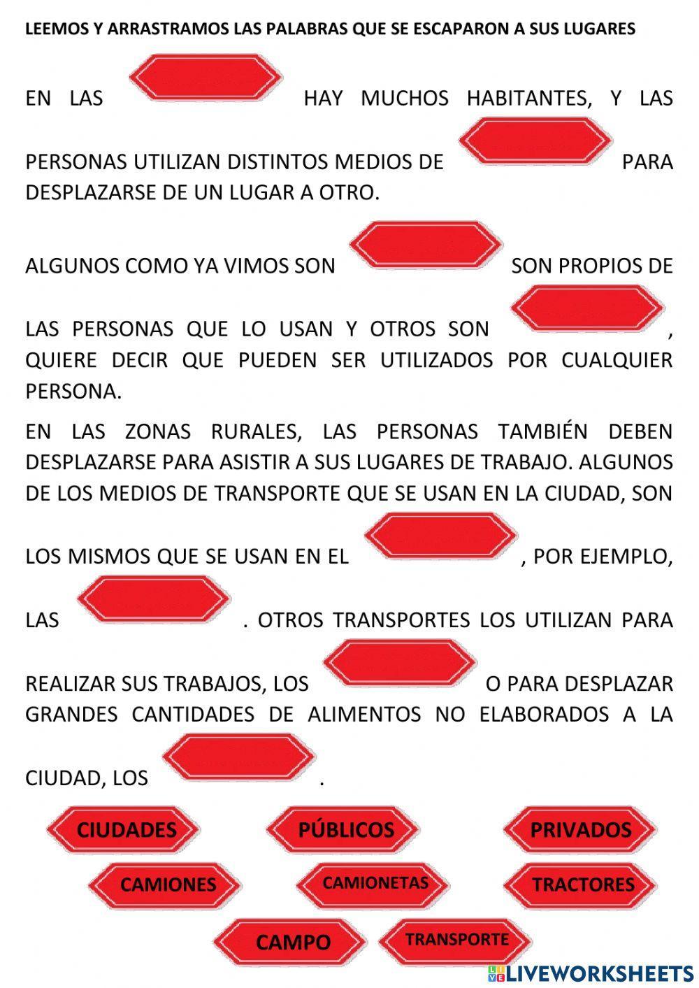 Los medios de Transporte