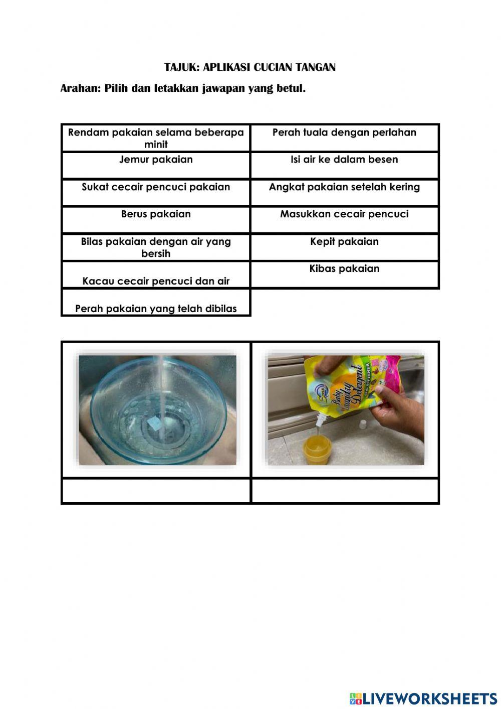 Aplikasi cucian tangan