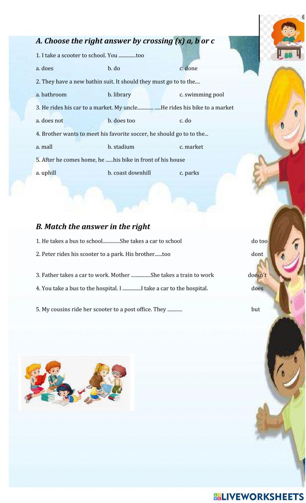 Exercise unit 3 worksheet Live Worksheets