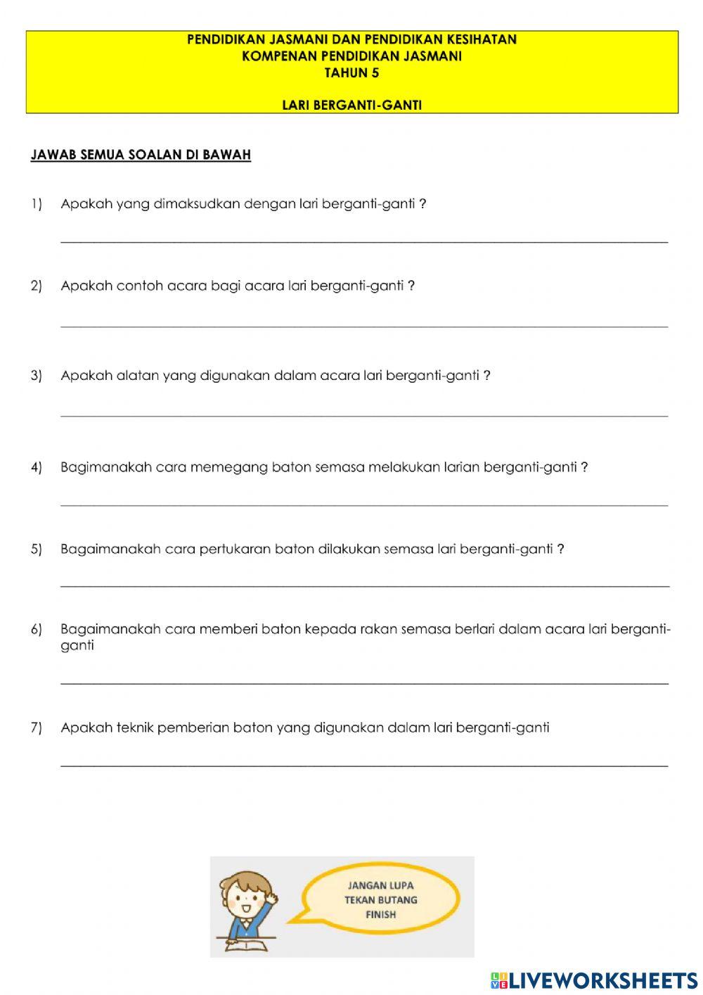 PJ Tahun 5-Lari Berganti-ganti