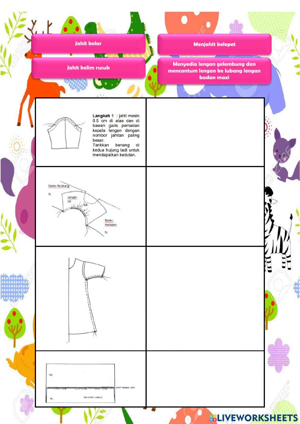 Co5 latihan padankan langkah menjahit