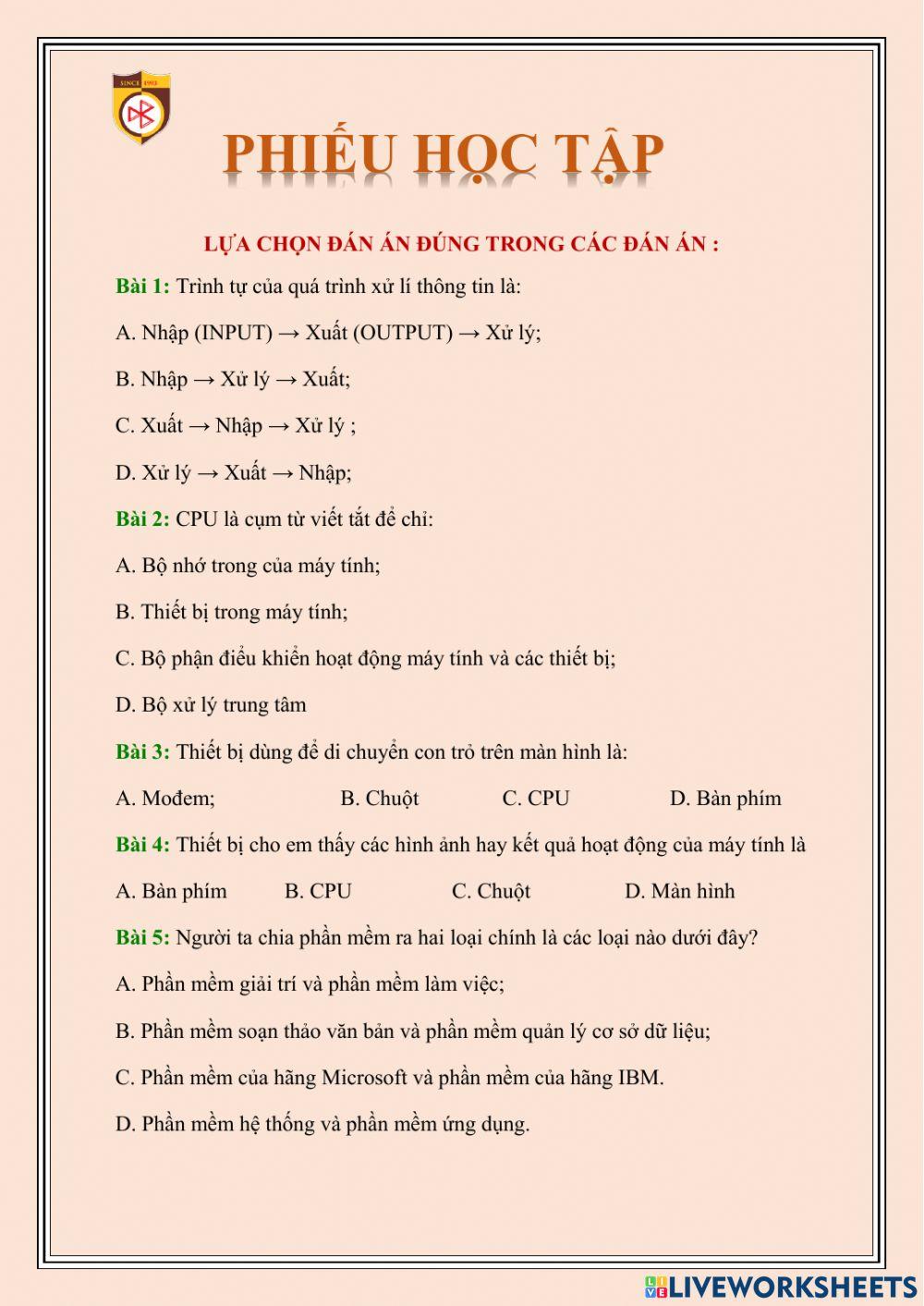 Phiếu học tập bài 2