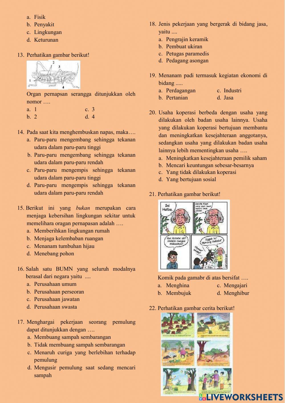 PTS I - Tema 2 utk kelas 5