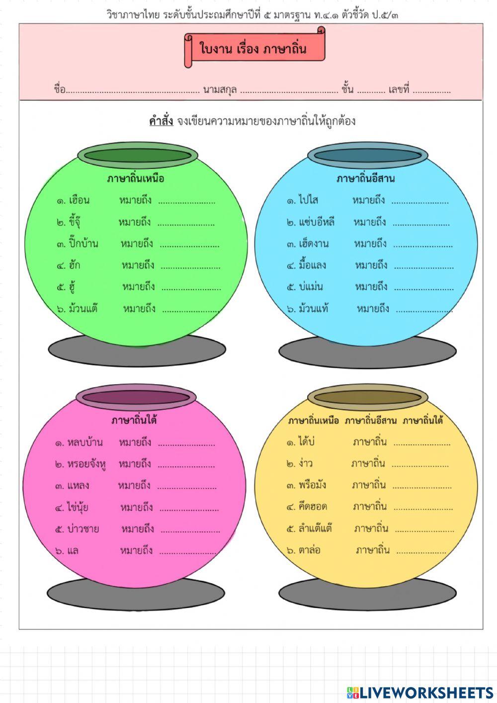 ภาษาถิ่น