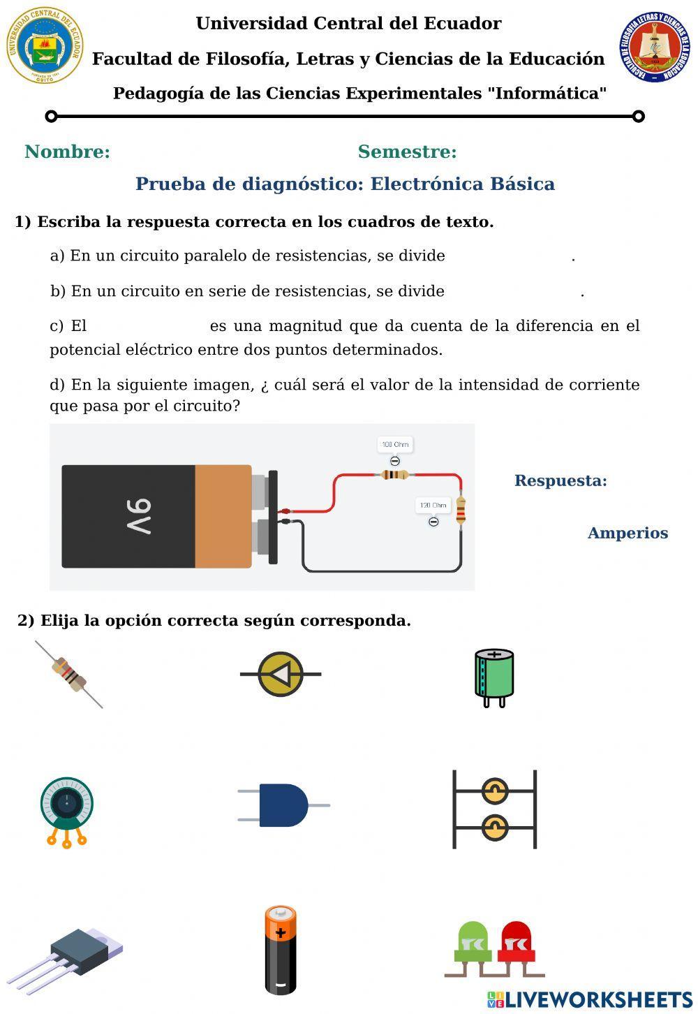 Prueba de Electrónica Básica
