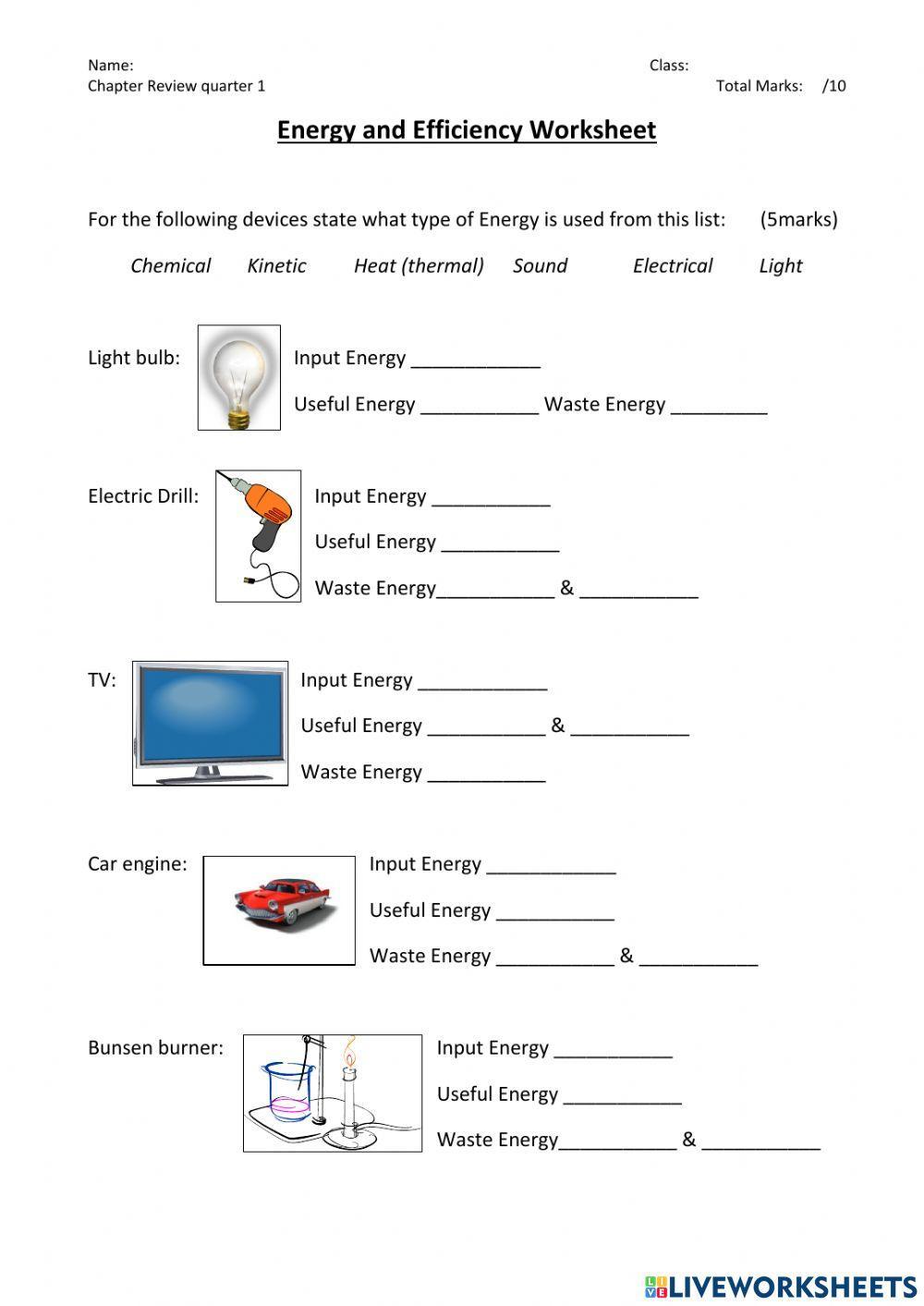 Energy chapter review 1 Energy chapter review 1