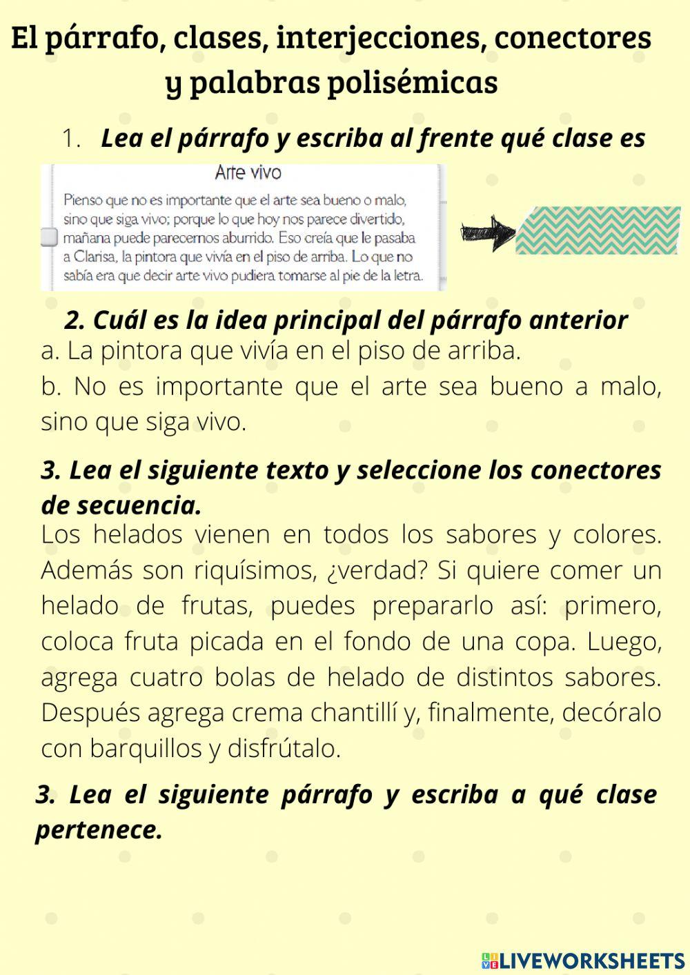 Párrafo, conectores