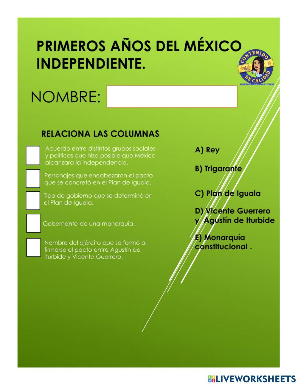 Primeros años del México independiente
