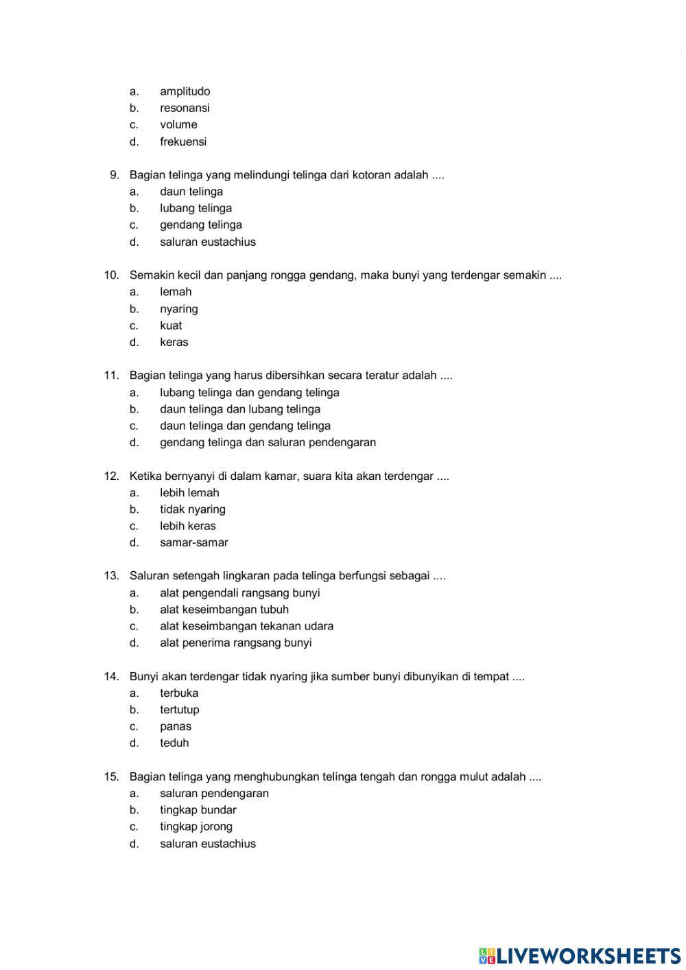 PTS Kelas 4 Tema 1 Sesi 2