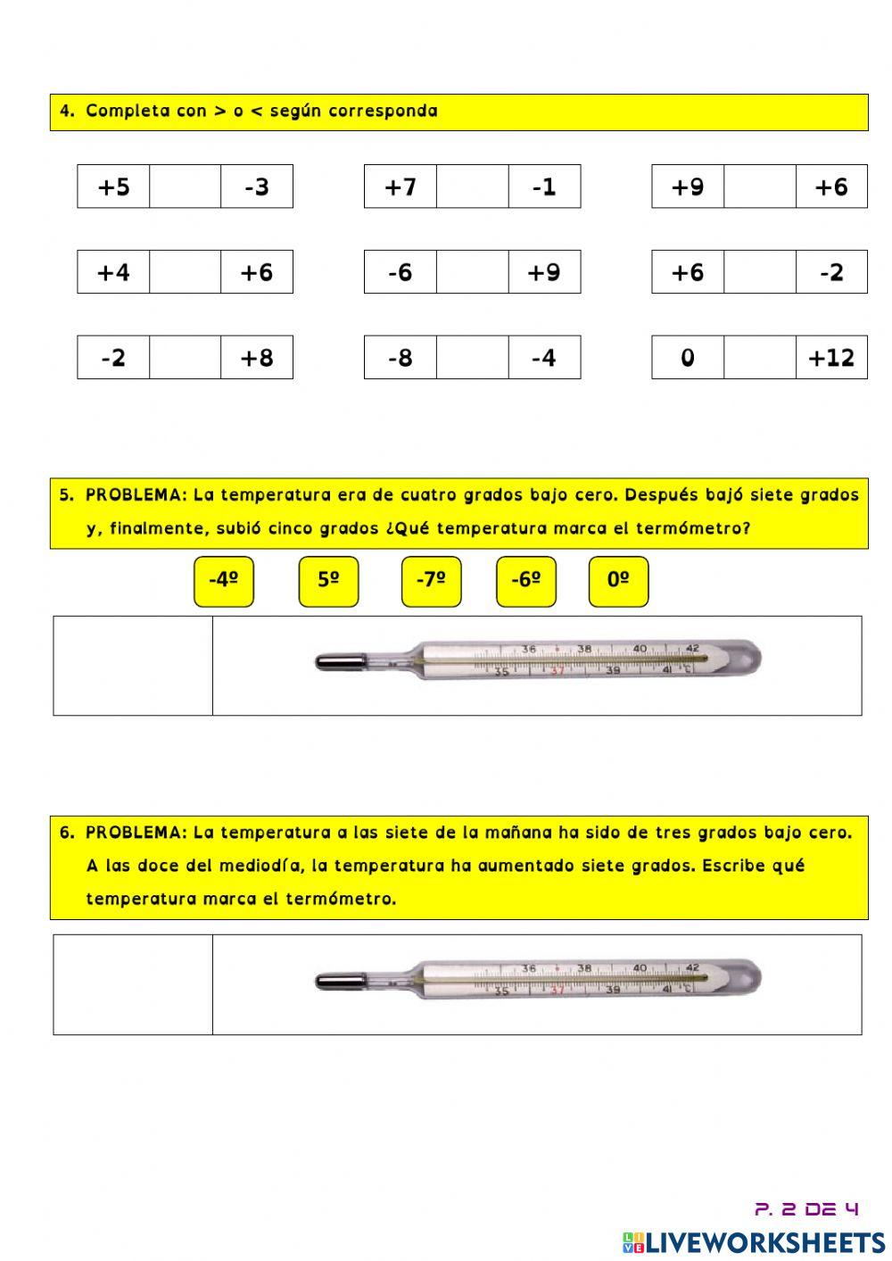 1-mat2.2 - ordenación y operación de números enteros