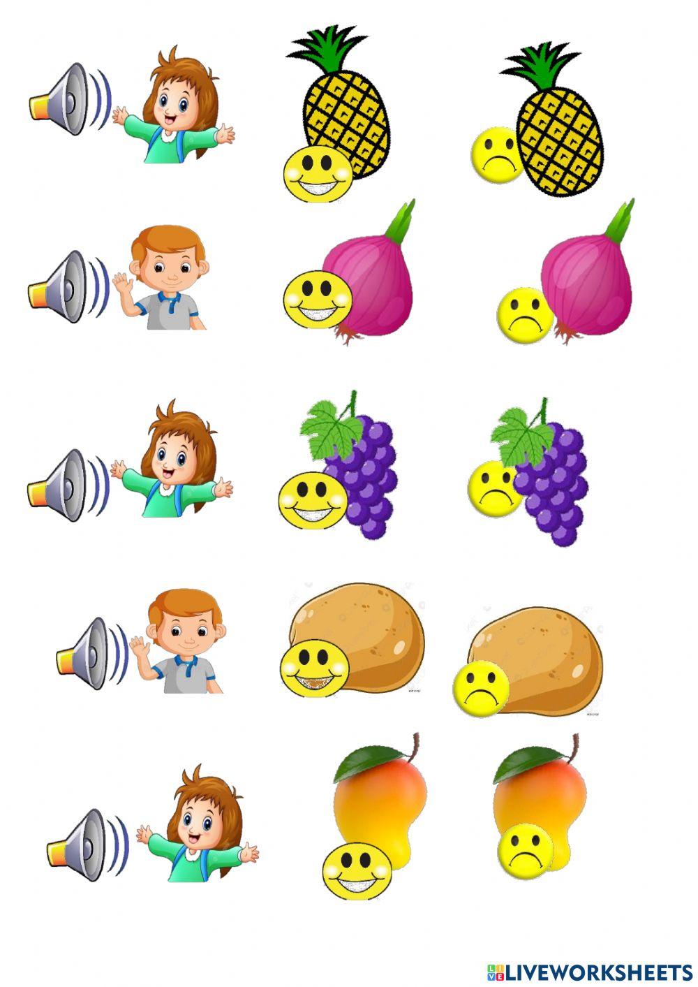 Vegetables and fruits