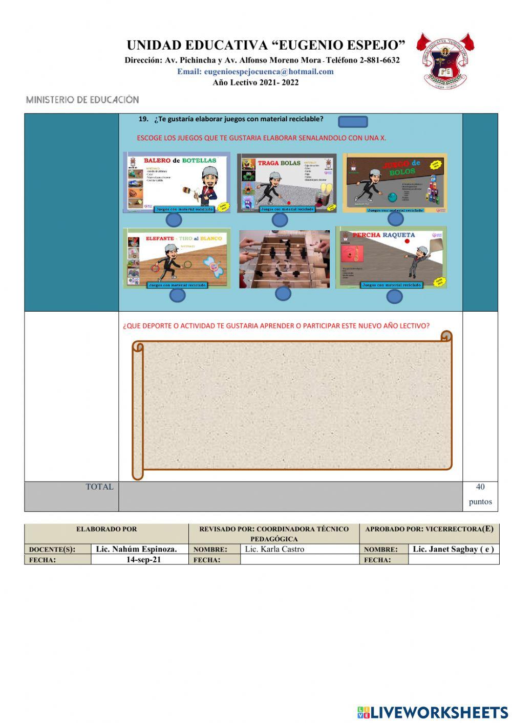 PRUEBA DIAGNOSTICA 6EGB