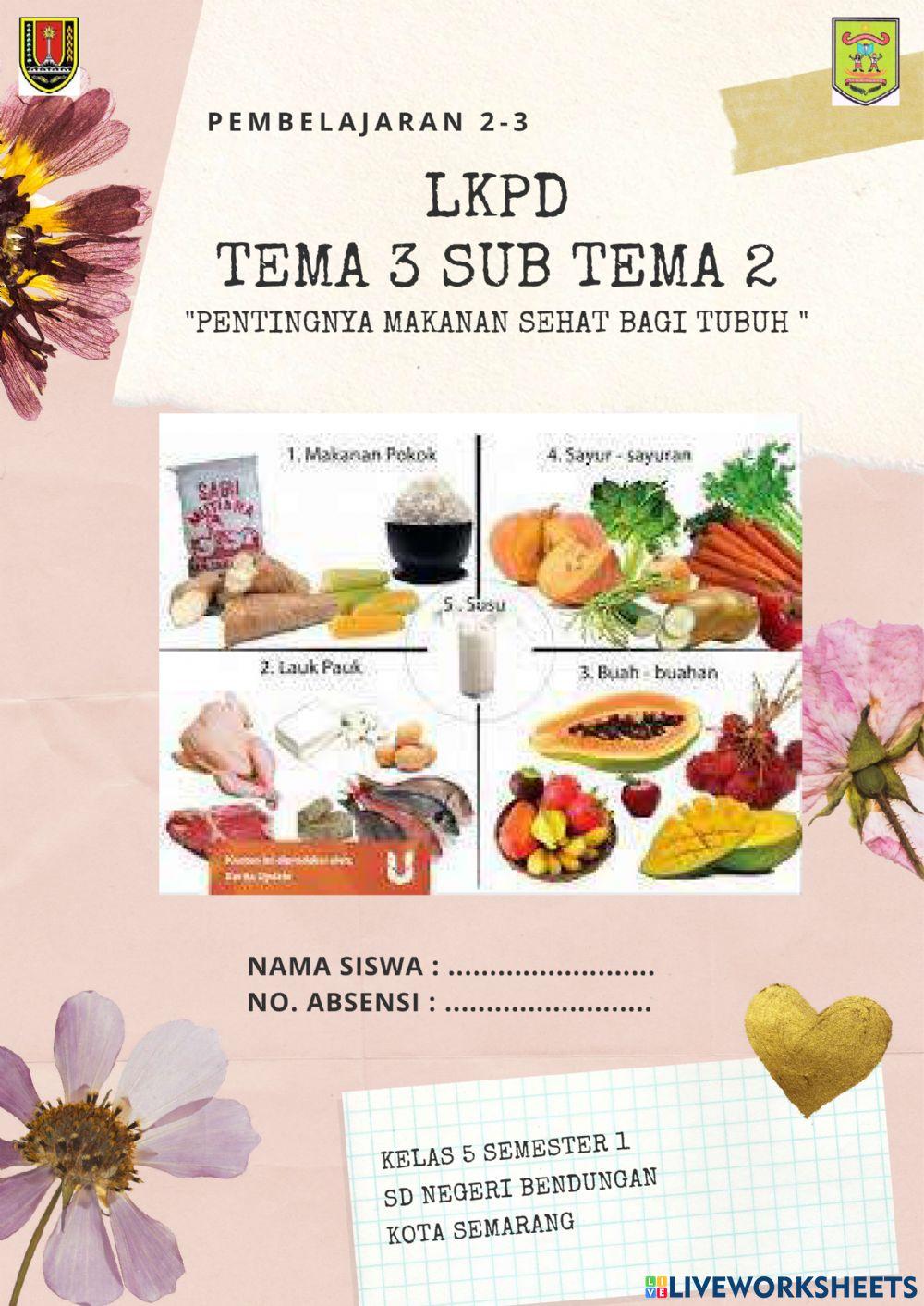 LKPD KELAS 5 Tema 3 Sub Tema 2 PB 2 - 3