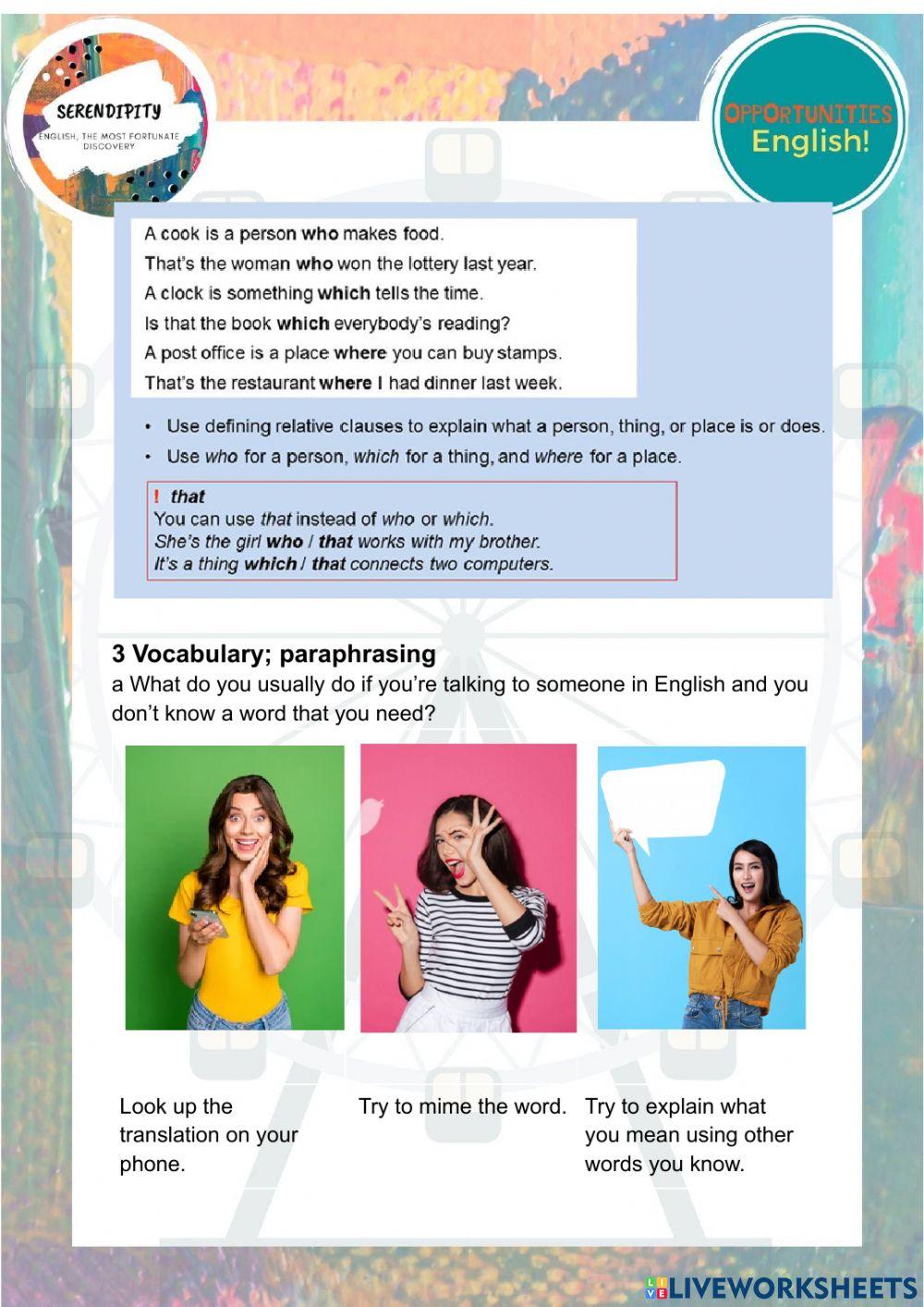 Unit 3C, pre intermediate