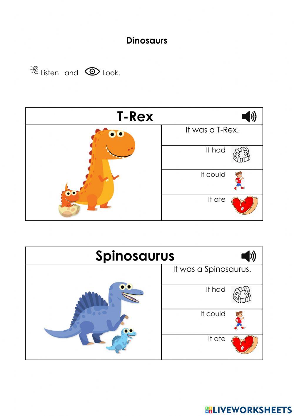 Dinosaur fact file
