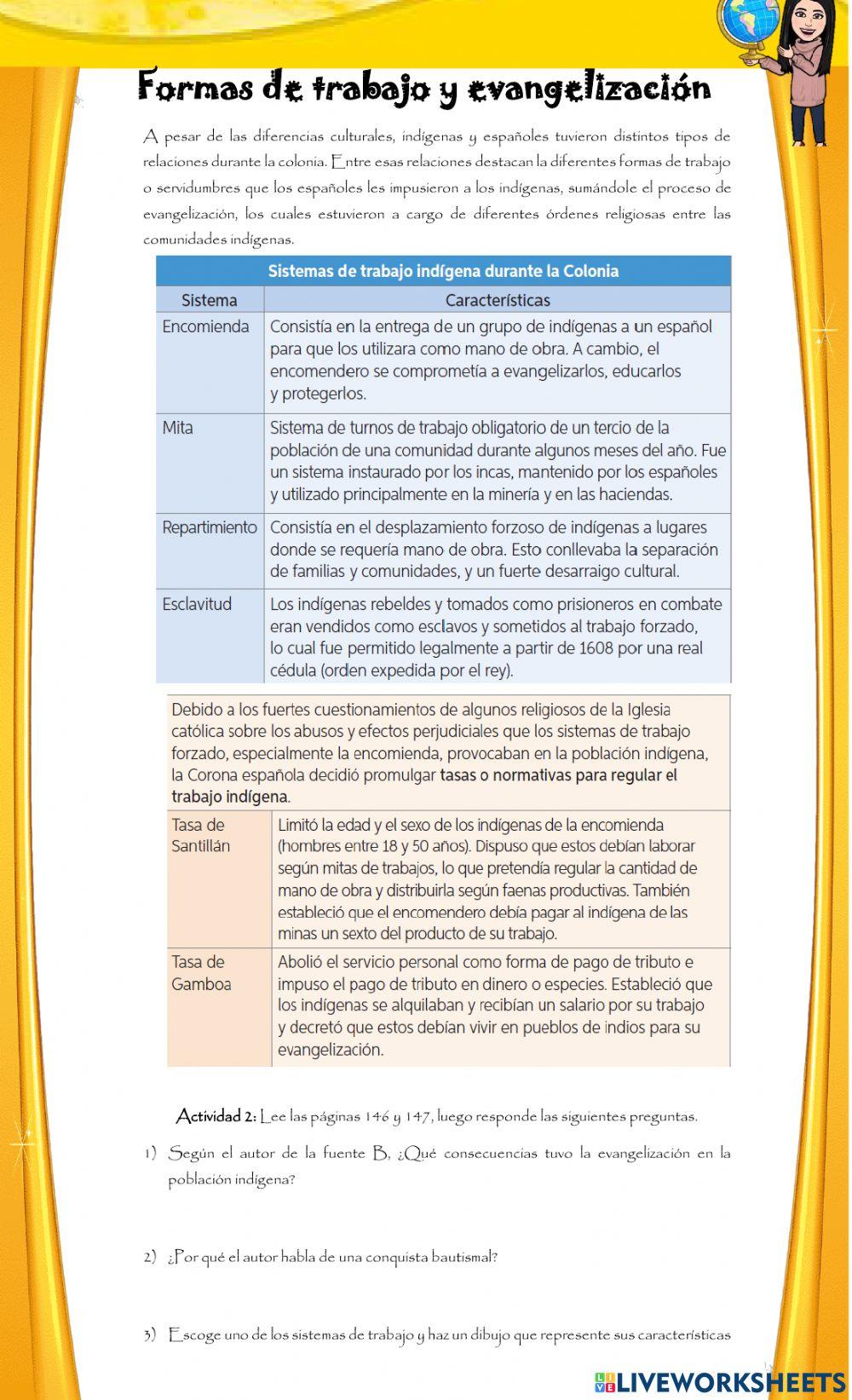 Formas de trabajo y evangelización