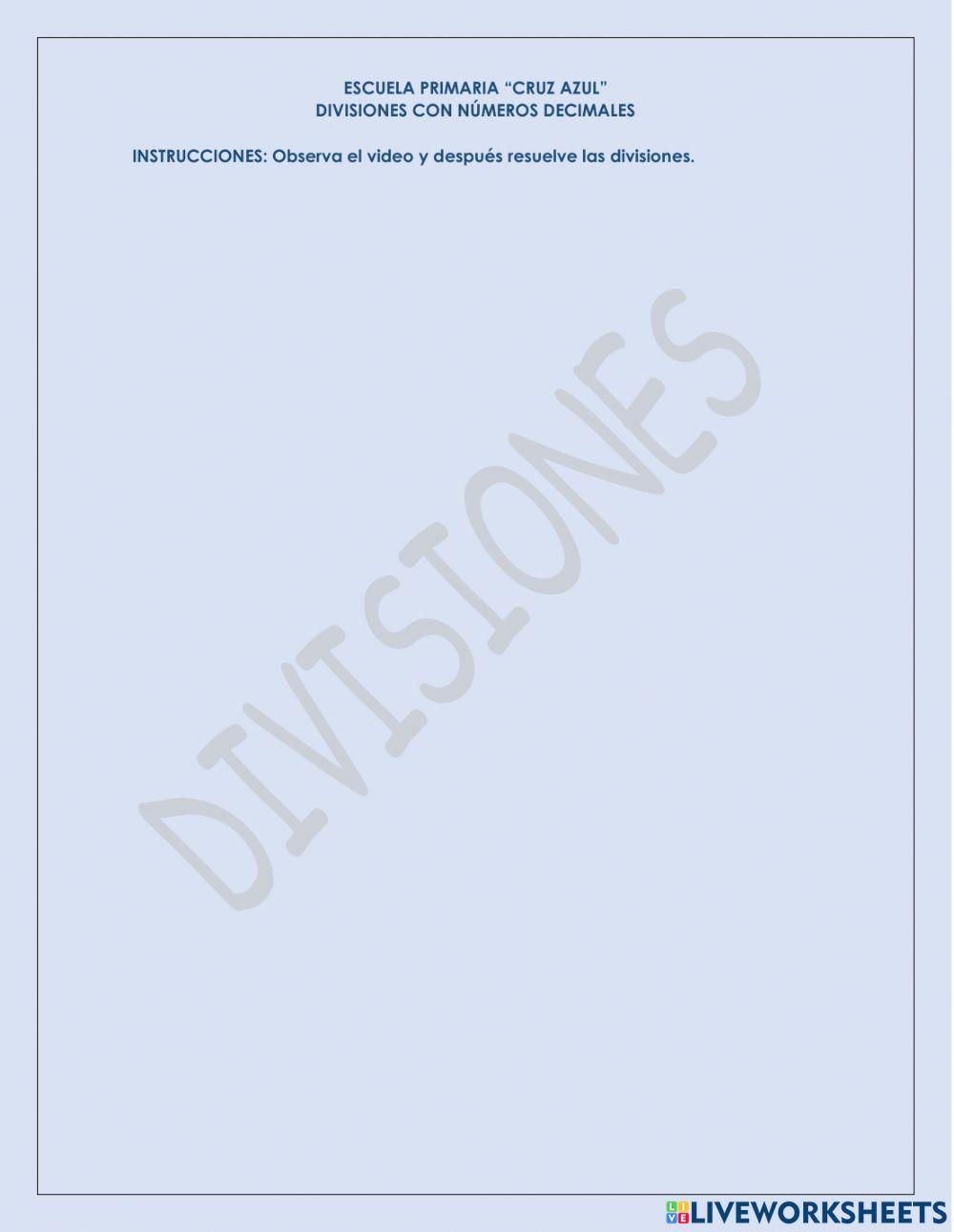 Divisiones con decimal