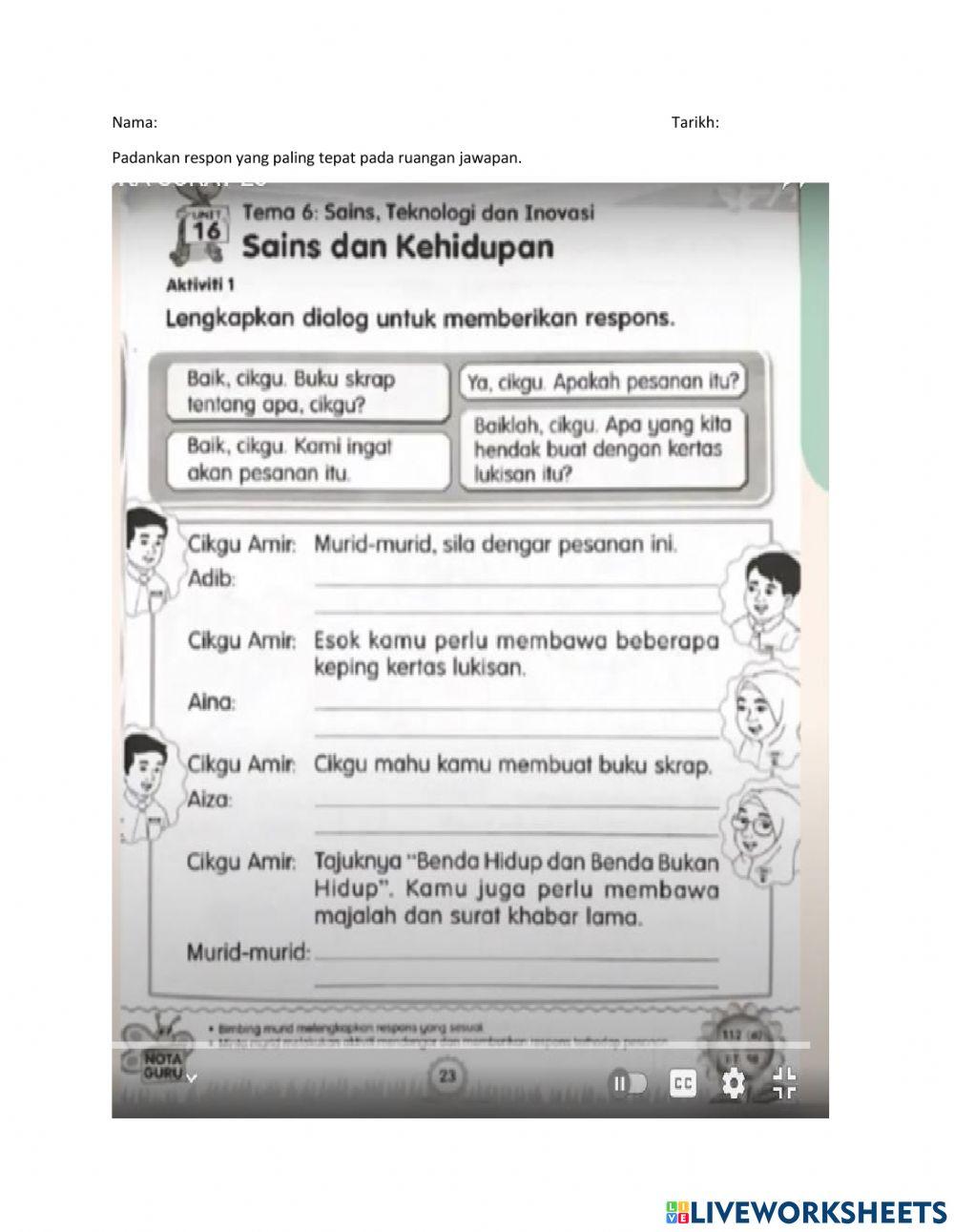 Unit 16-SAINS DAN KEHIDUPAN