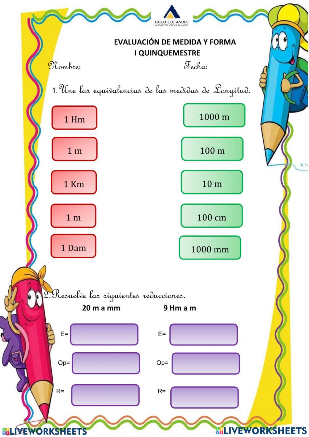 Evaluación de Medida y Forma