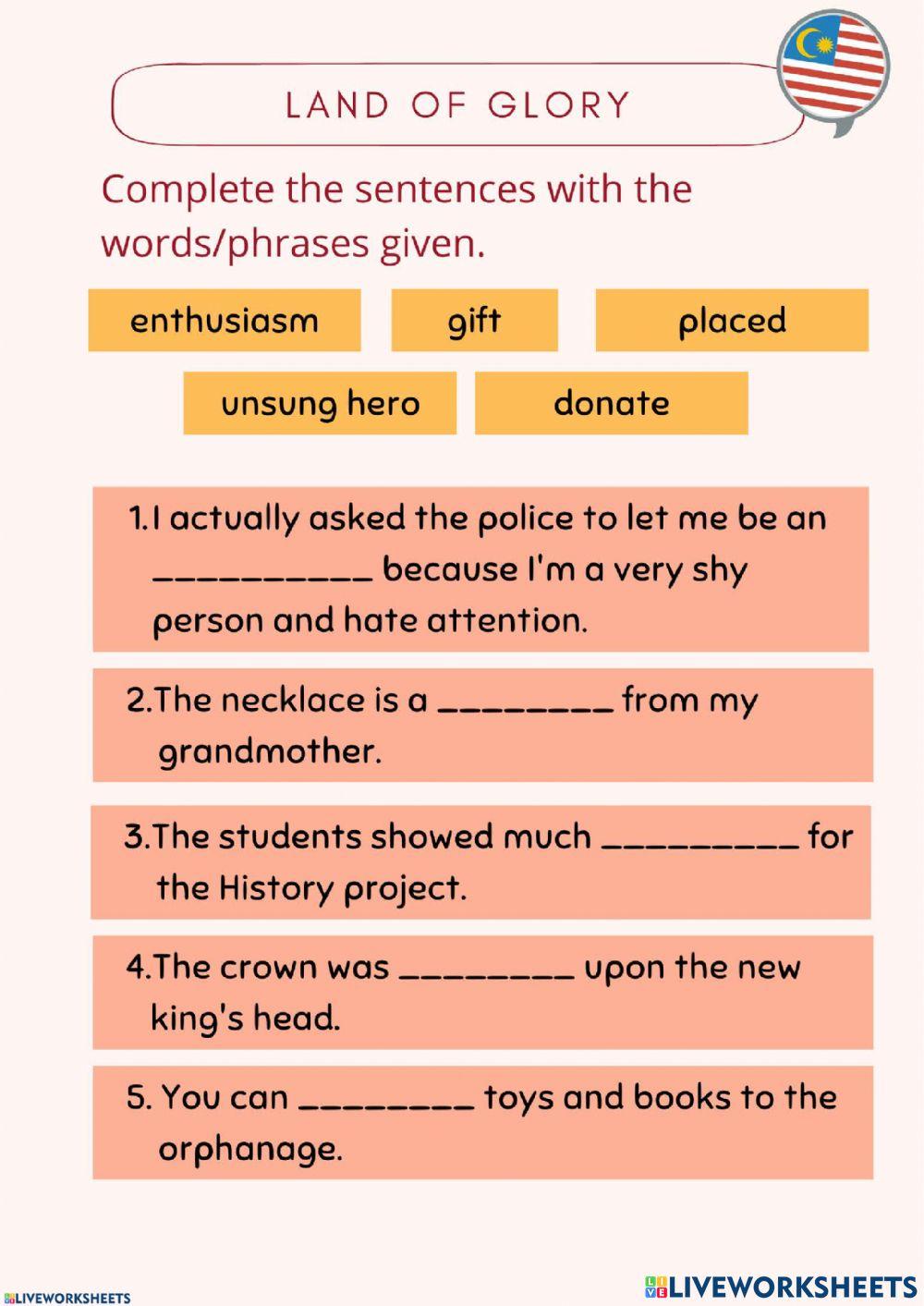 Unit 12 Land of Glory