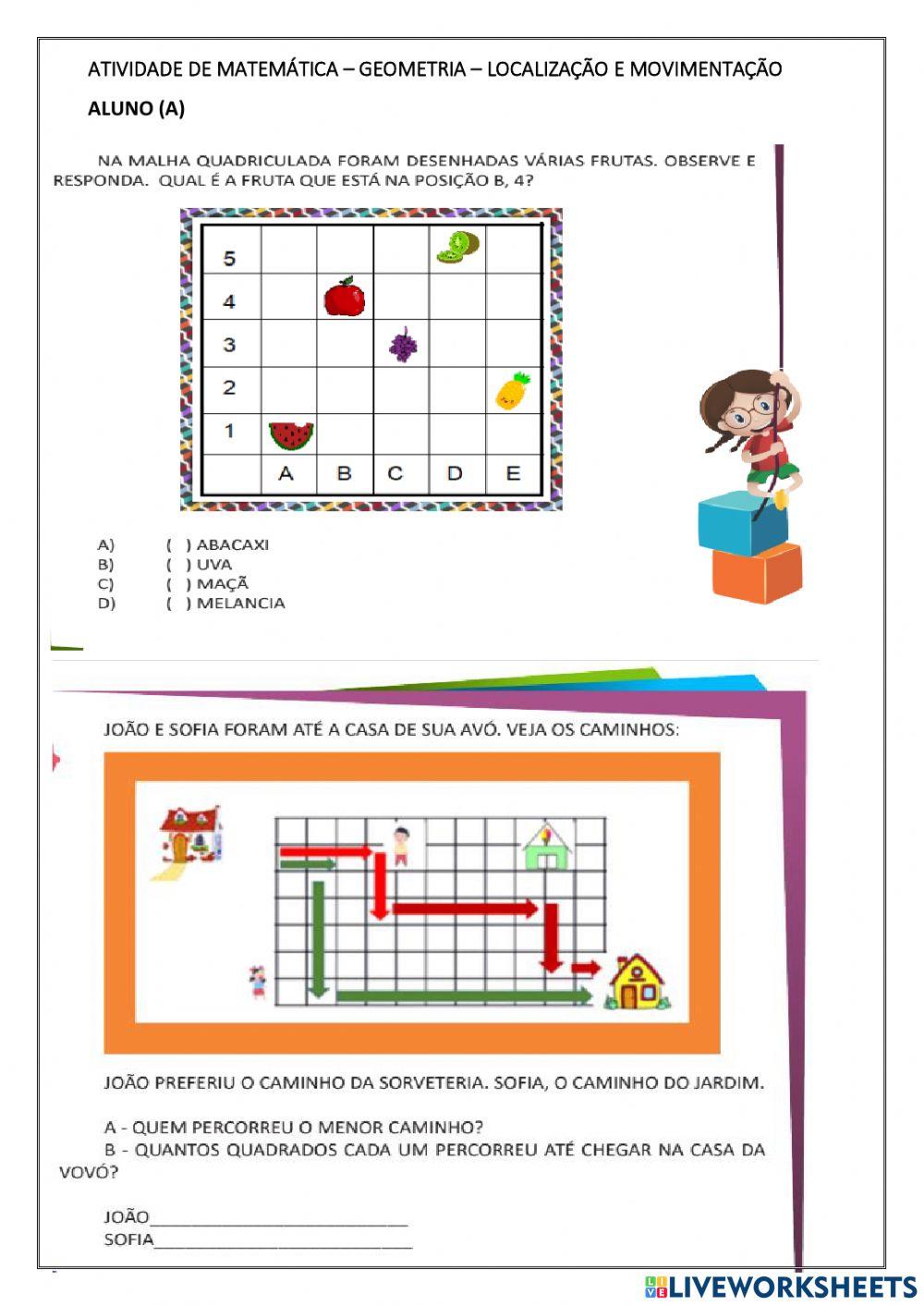 Atividade de geometria